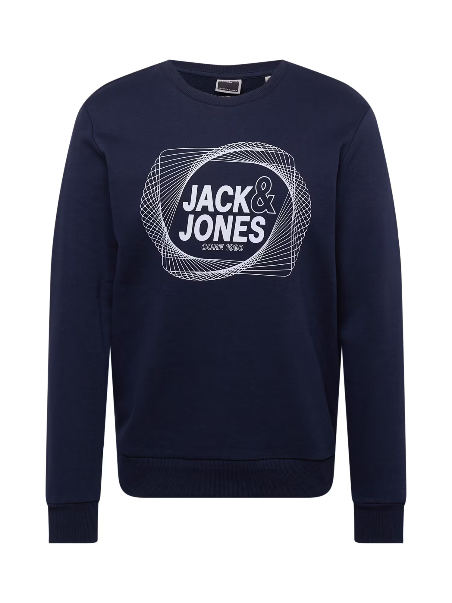 JACK & JONES Bluză de molton 'LUCA' bleumarin / alb - Pled.ro