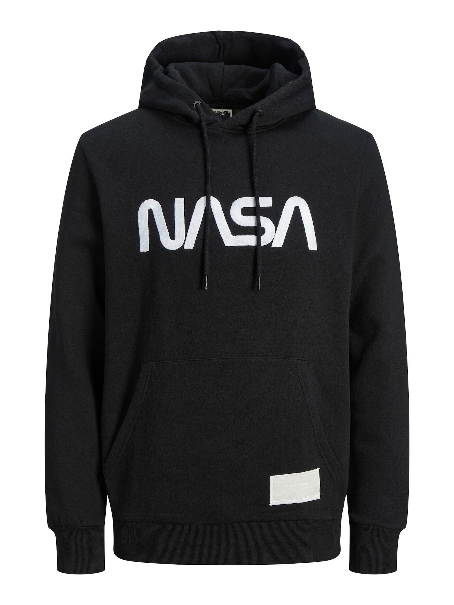 JACK & JONES Bluză de molton 'NASA' negru / alb - Pled.ro