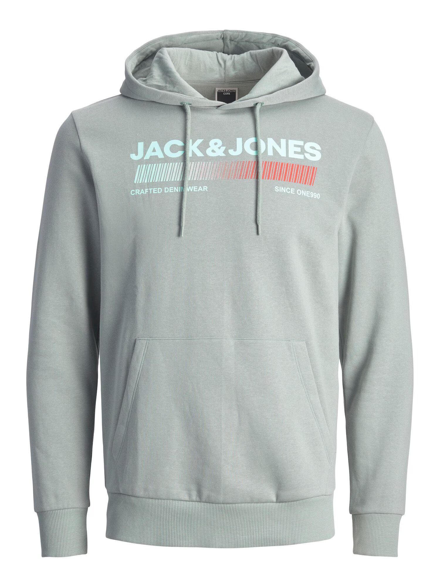 JACK & JONES Bluză de molton 'RAYMOND' albastru deschis / gri / roșu - Pled.ro