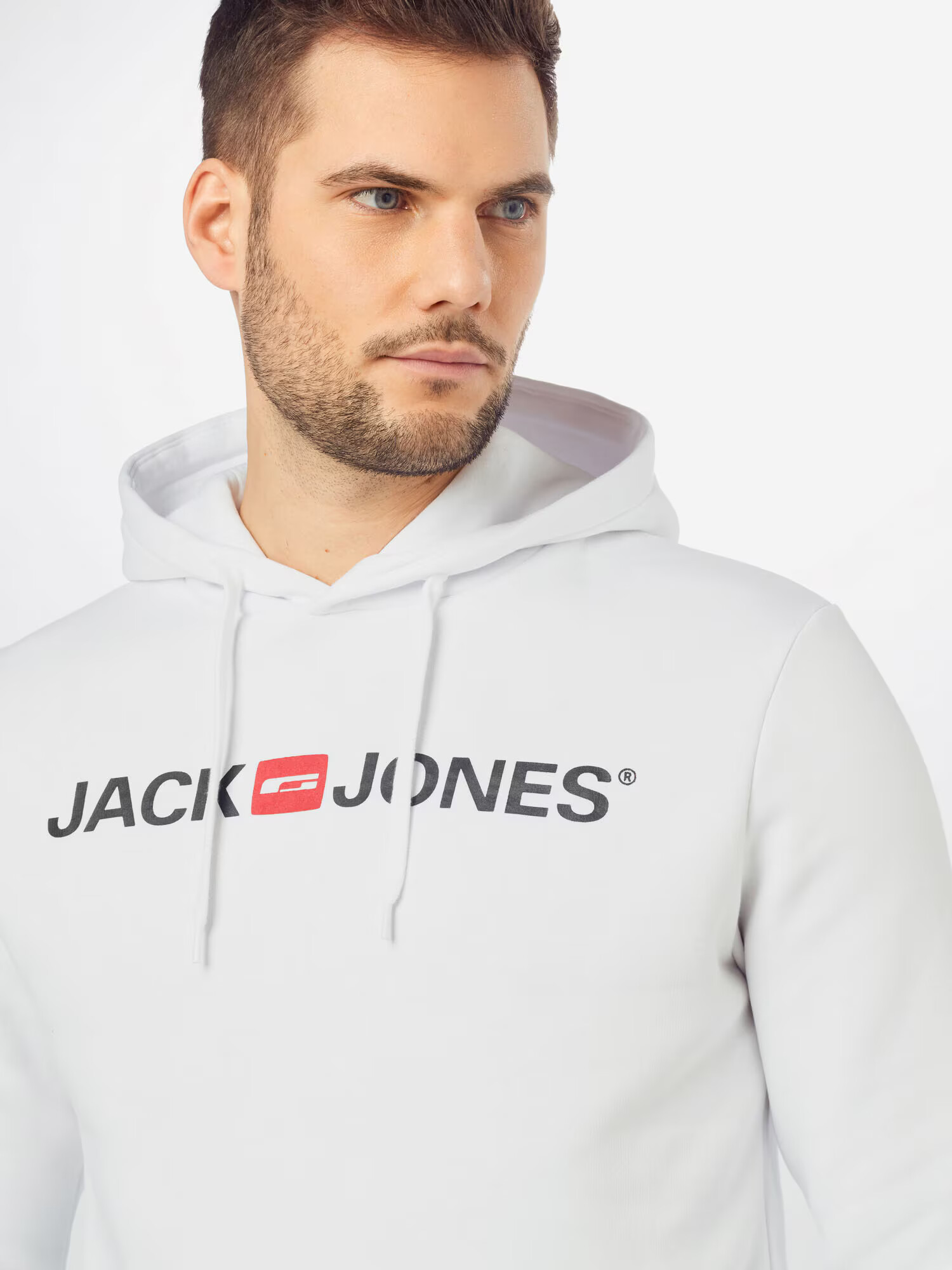 JACK & JONES Bluză de molton roșu / negru / alb - Pled.ro