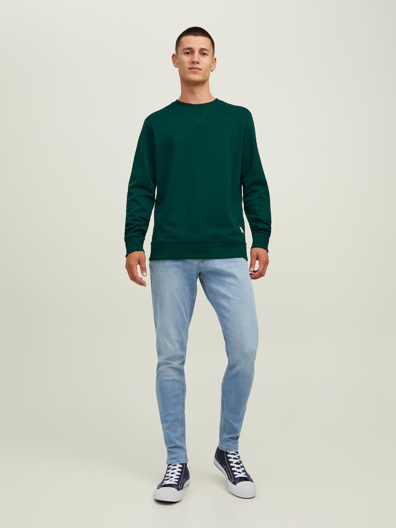 JACK & JONES Bluză de molton verde pin - Pled.ro