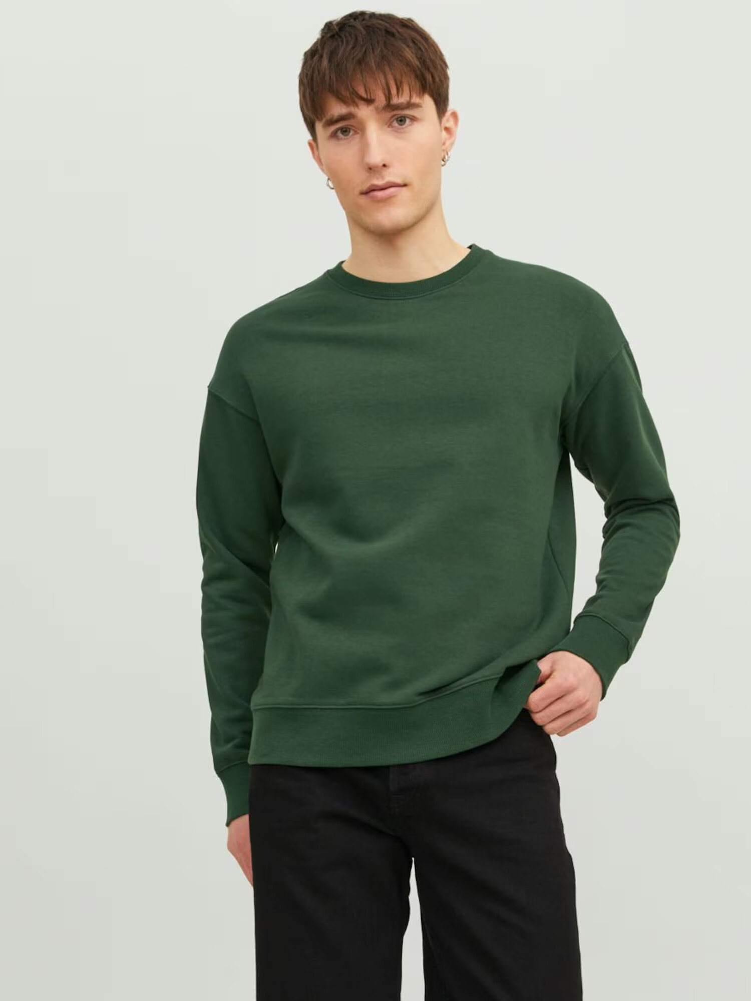 JACK & JONES Bluză de molton 'Star' verde - Pled.ro