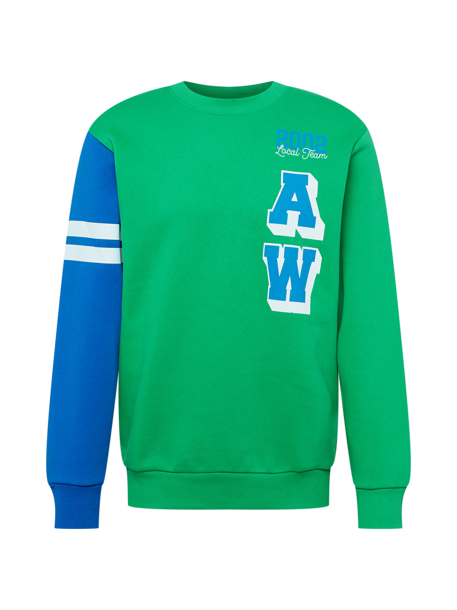 JACK & JONES Bluză de molton 'WORLD' albastru / verde / alb - Pled.ro