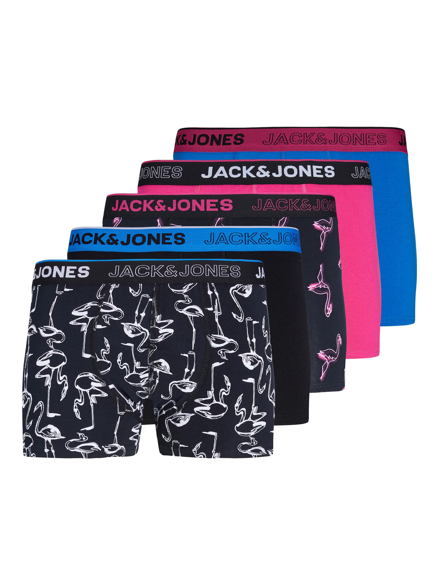 JACK & JONES Boxeri albastru / albastru noapte / roz / negru - Pled.ro