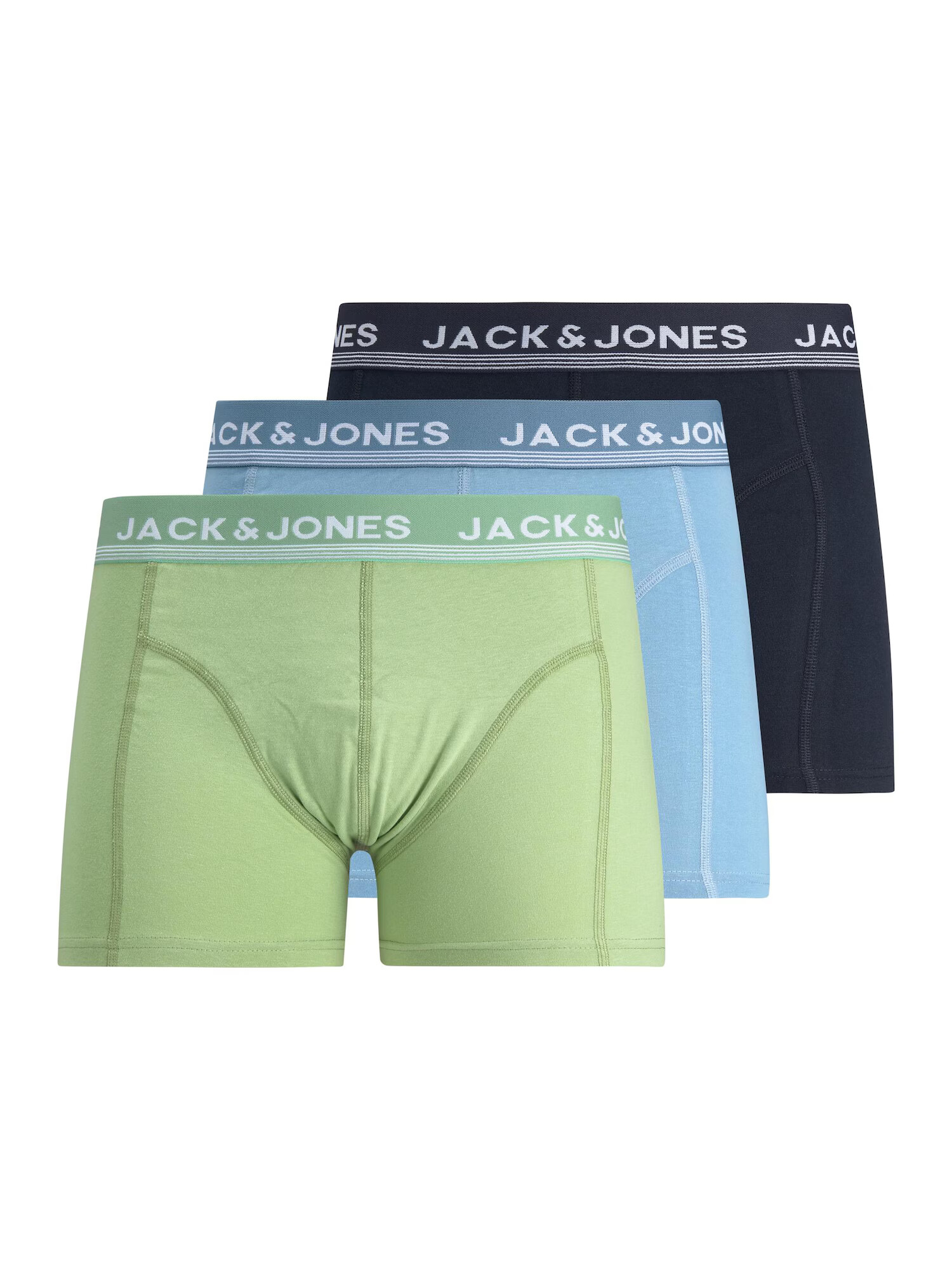 JACK & JONES Boxeri albastru / albastru noapte / verde măr - Pled.ro