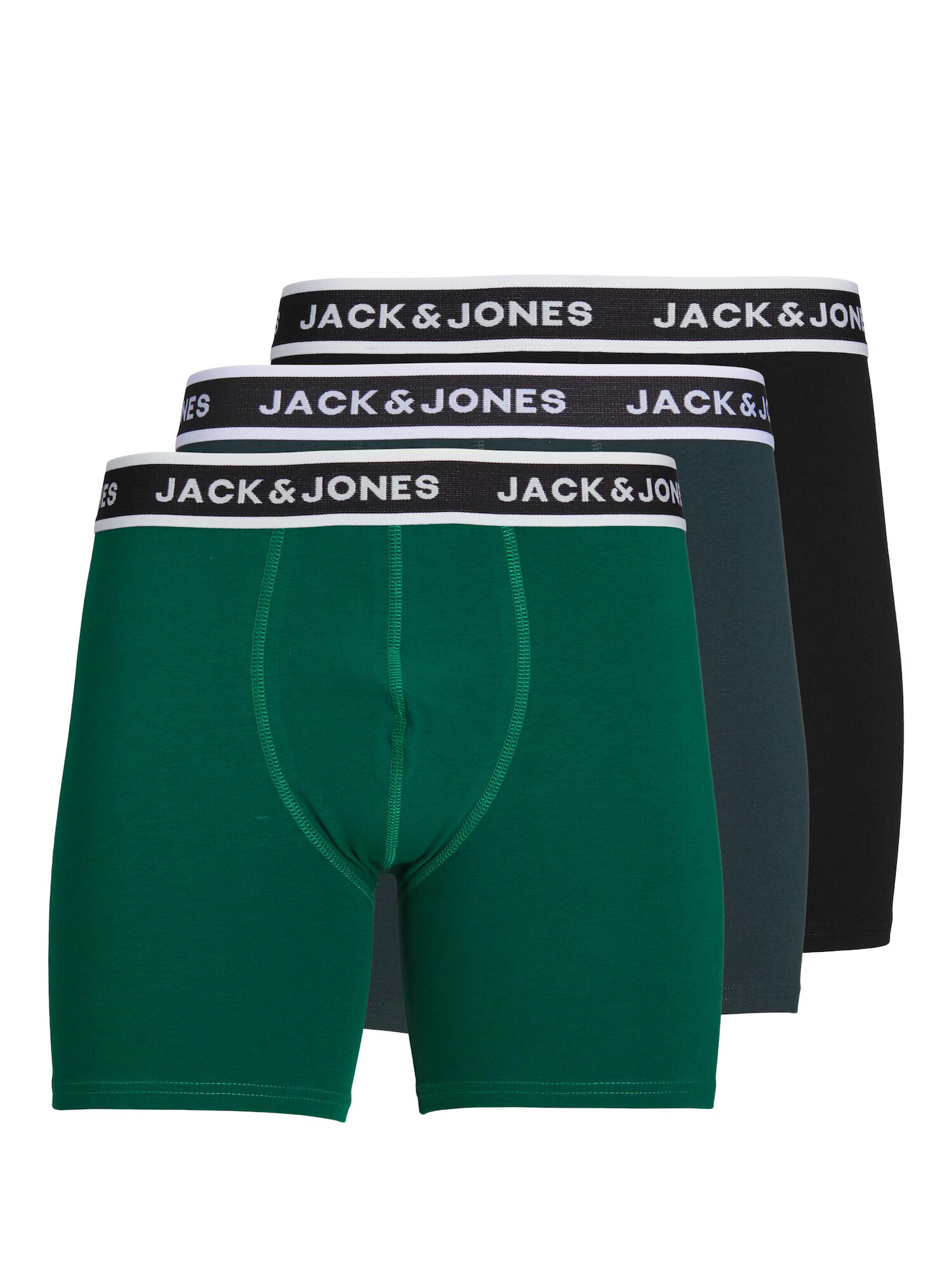 JACK & JONES Boxeri 'Echo' verde / verde închis / negru / alb murdar - Pled.ro