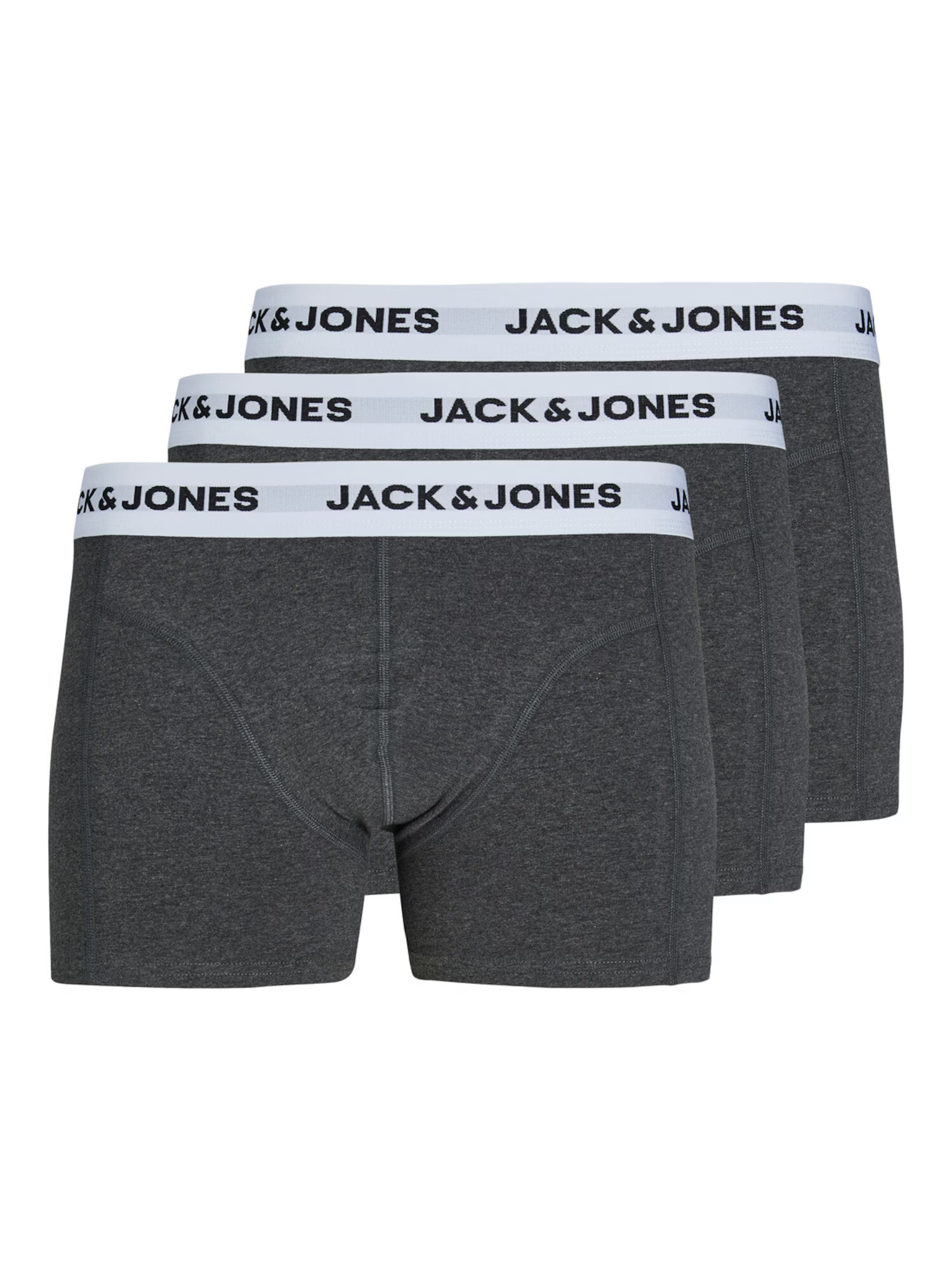 JACK & JONES Boxeri gri închis / negru / alb - Pled.ro