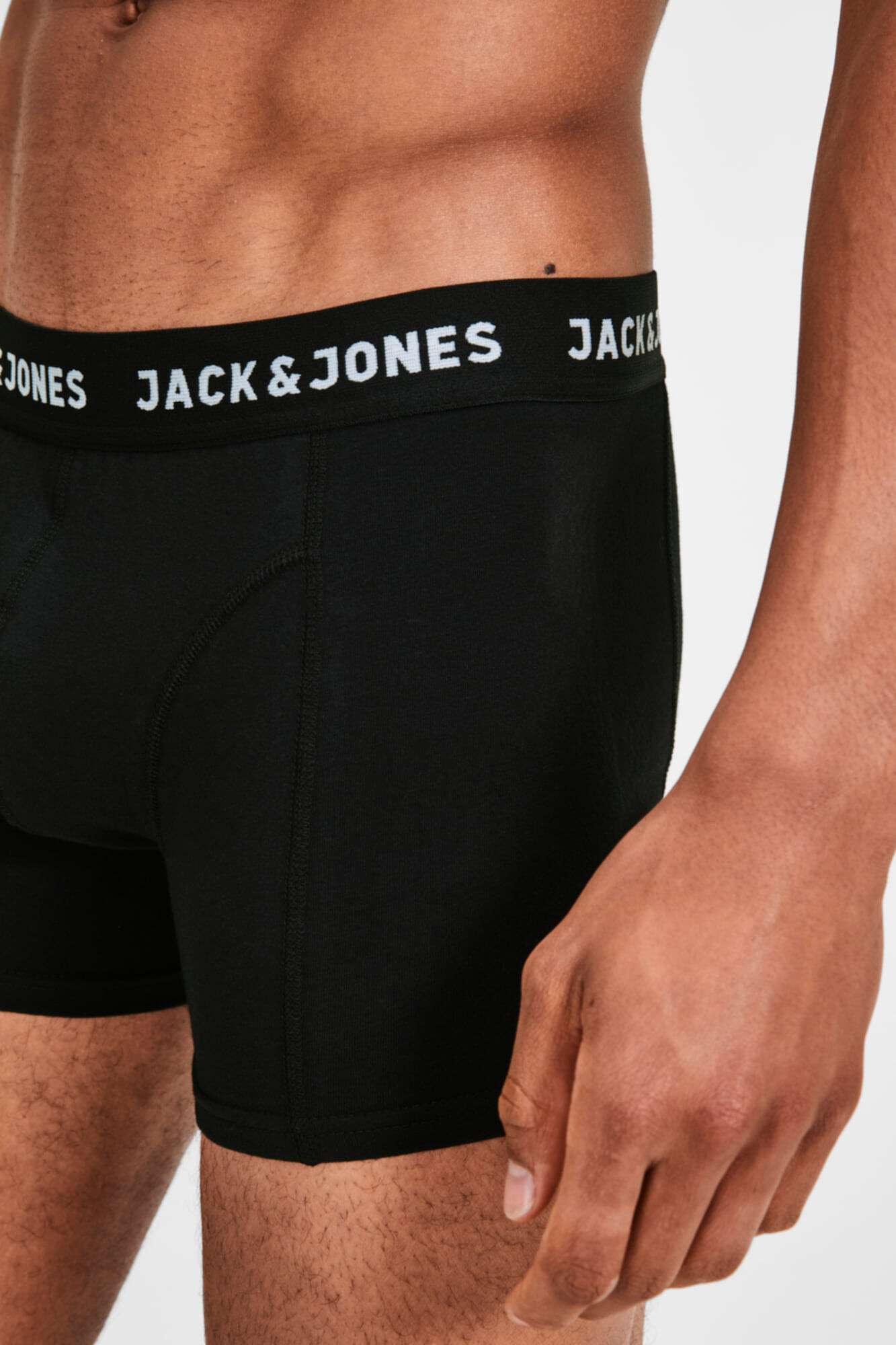 JACK & JONES Boxeri negru / alb - Pled.ro