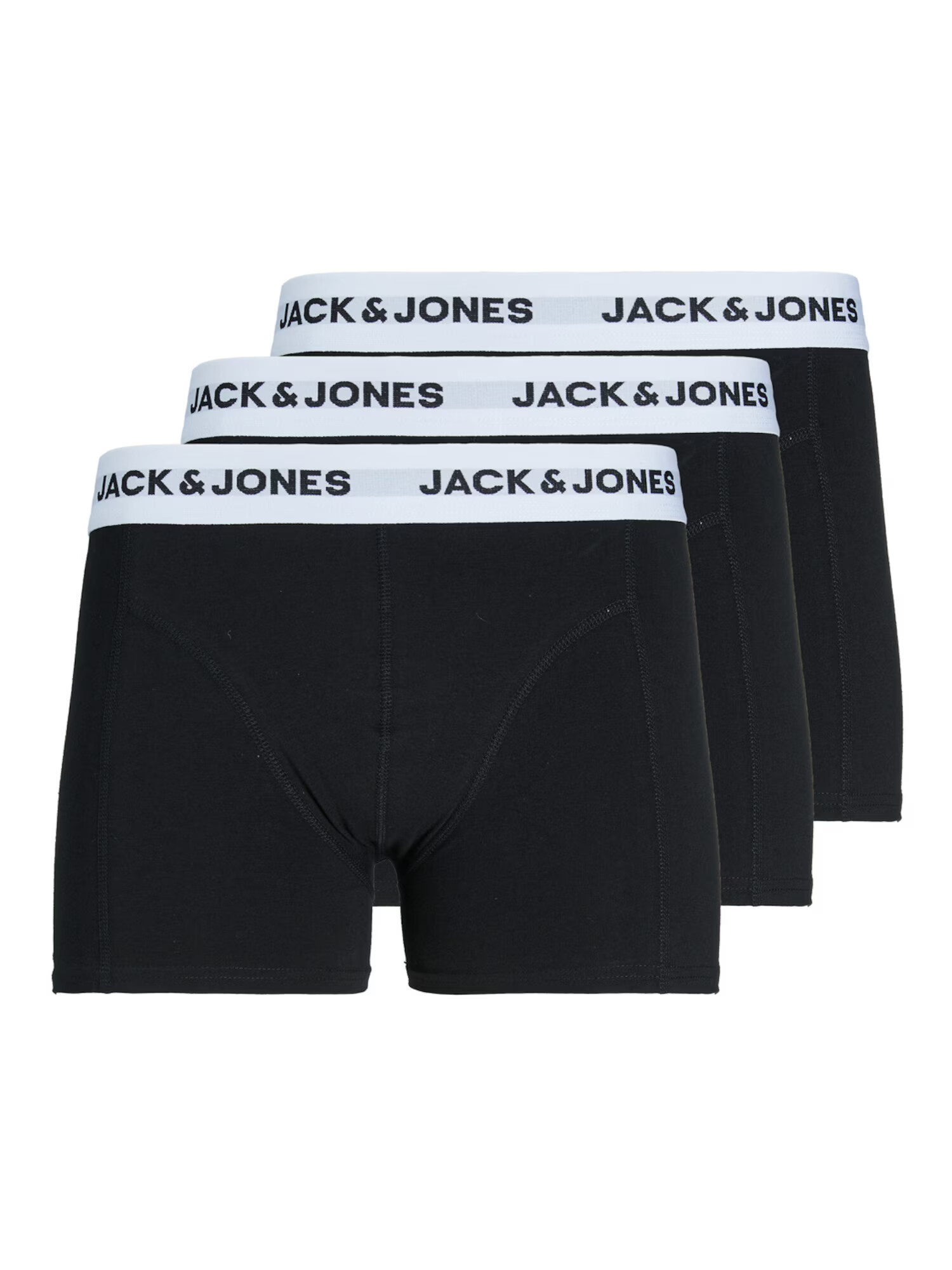 JACK & JONES Boxeri negru / alb - Pled.ro