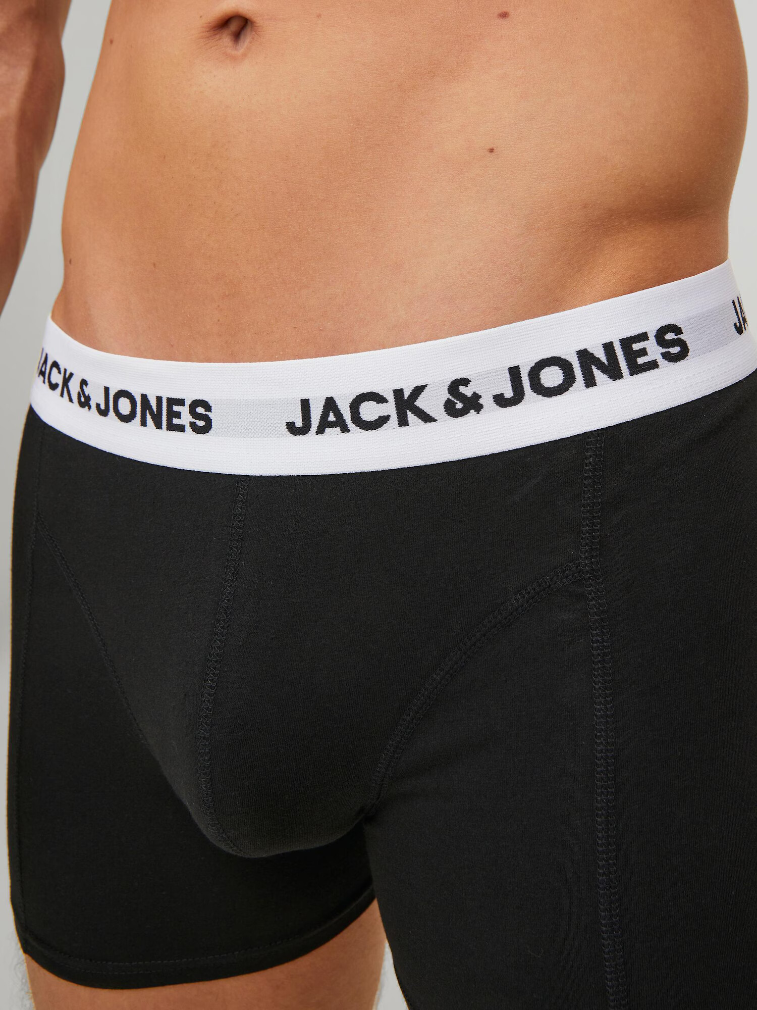 JACK & JONES Boxeri negru / alb - Pled.ro