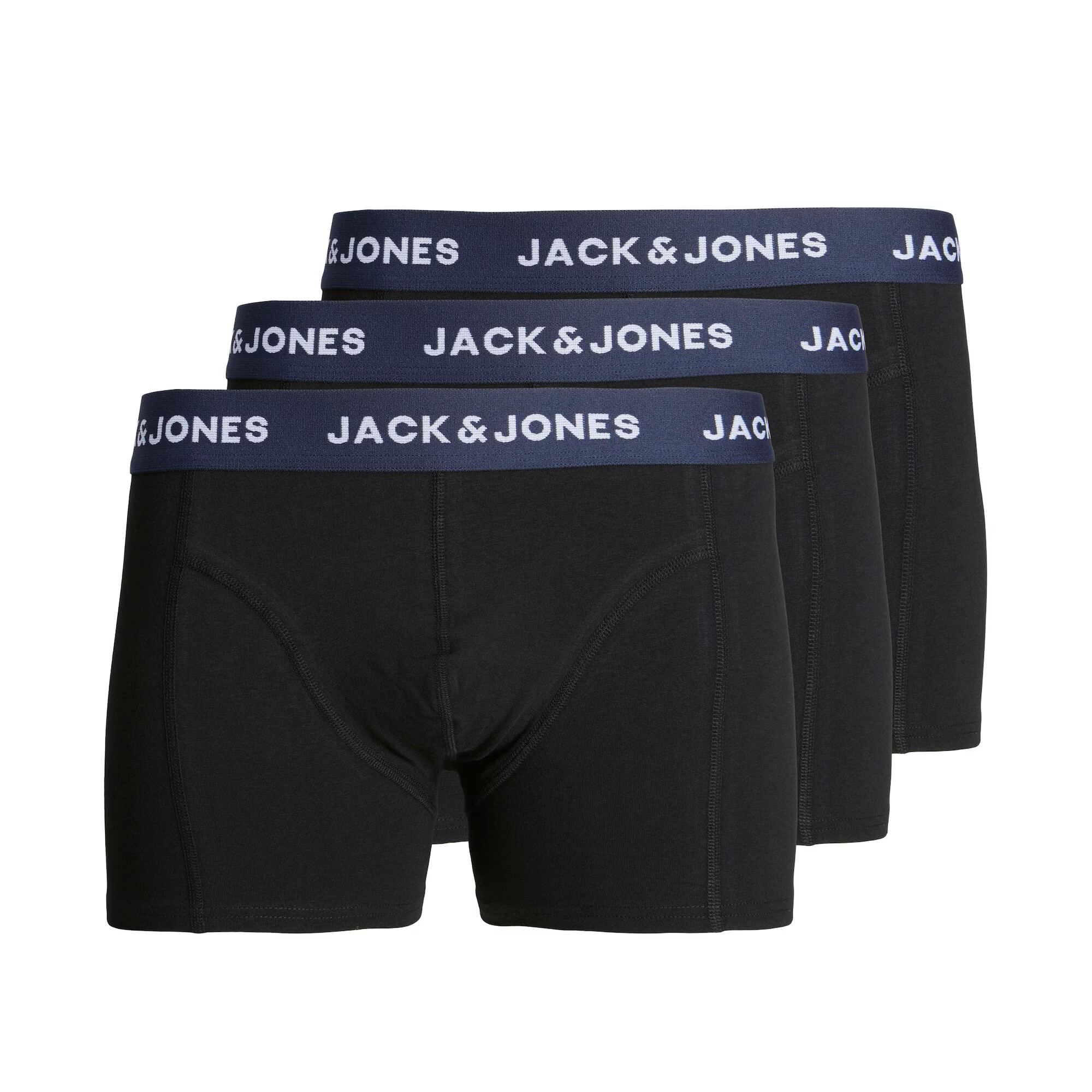 JACK & JONES Boxeri 'SOLID' bleumarin / negru / alb - Pled.ro