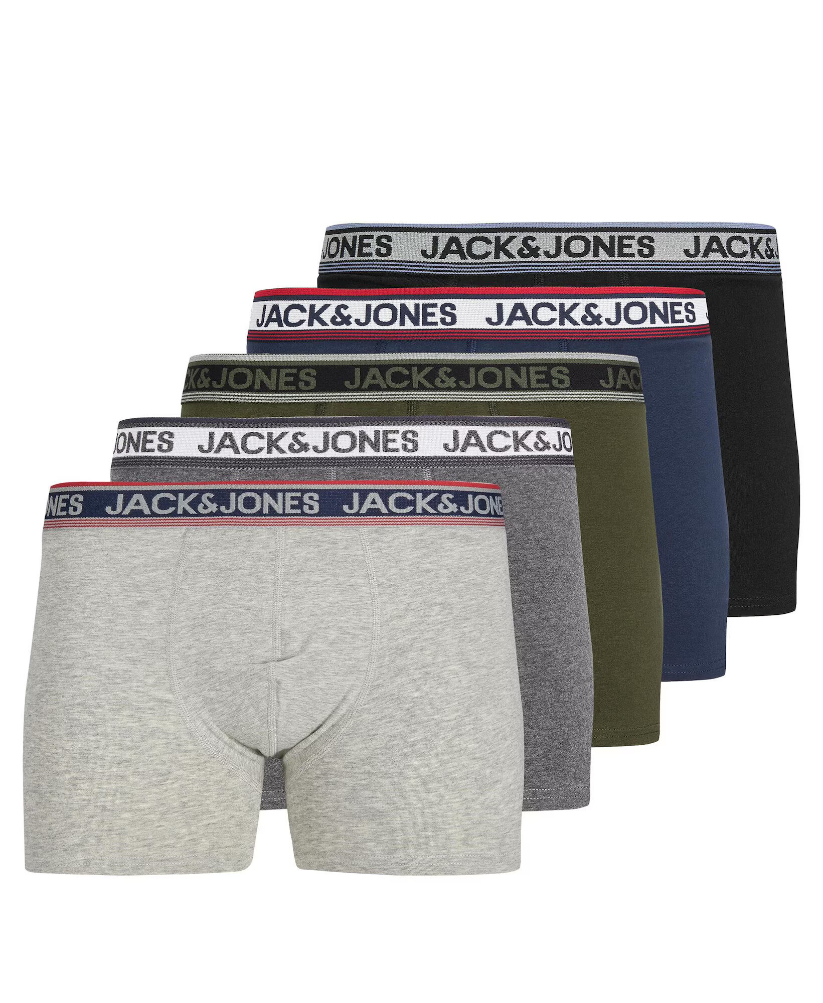 JACK & JONES Boxeri 'Vance' albastru închis / gri / gri grafit / oliv - Pled.ro