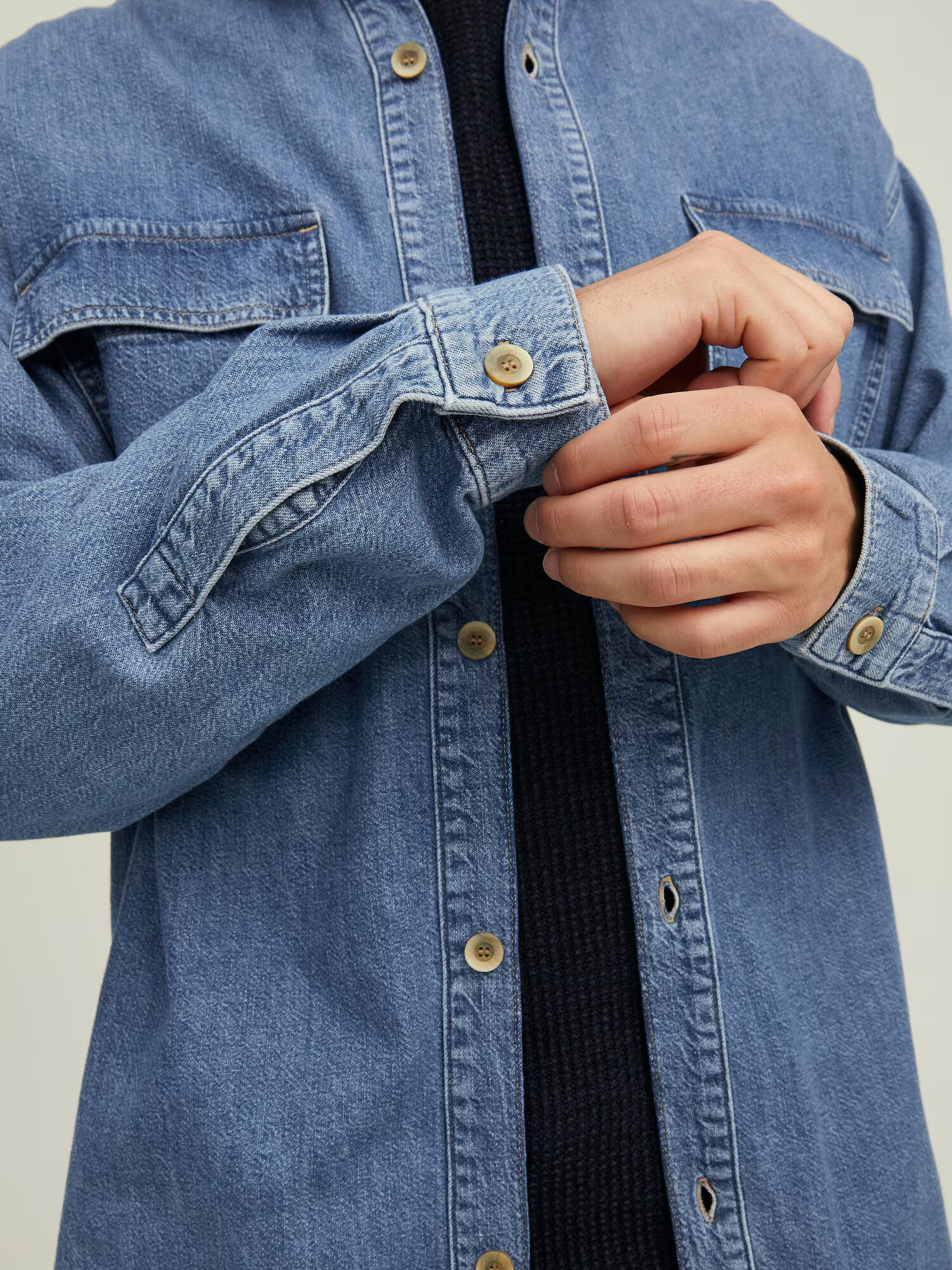 JACK & JONES Cămașă 'Axel' albastru denim - Pled.ro