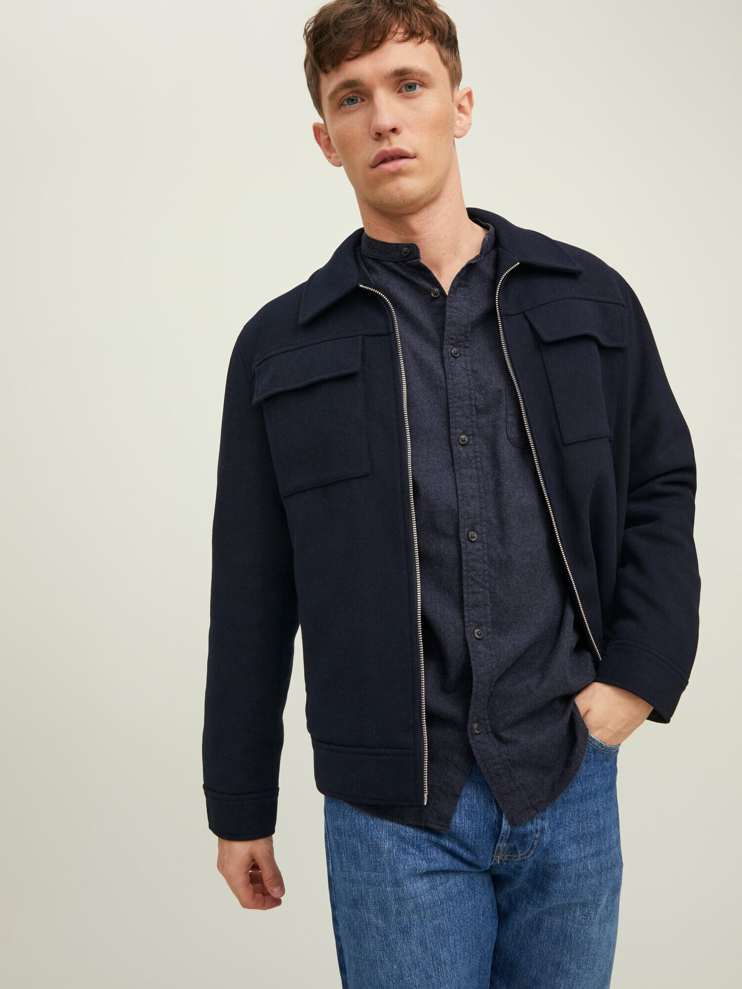 JACK & JONES Cămașă bleumarin - Pled.ro