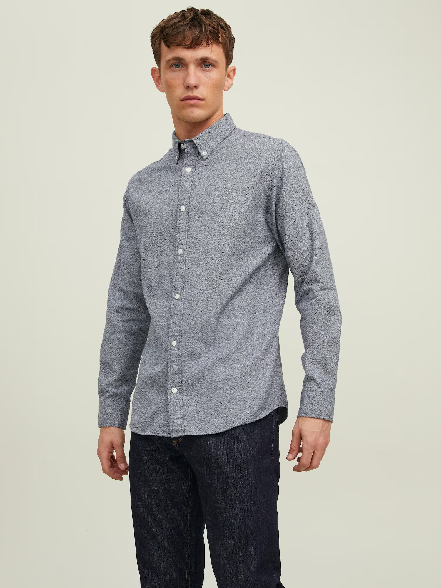 JACK & JONES Cămașă 'Brook Grindle' albastru porumbel - Pled.ro