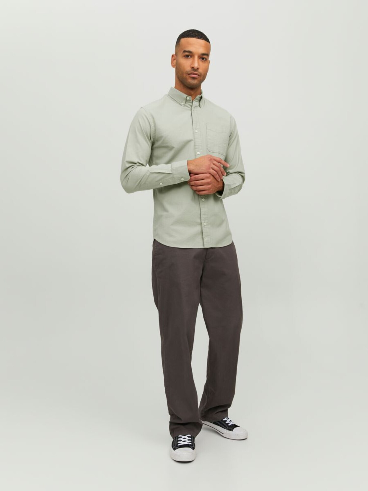 JACK & JONES Cămașă 'BROOK' verde pastel - Pled.ro