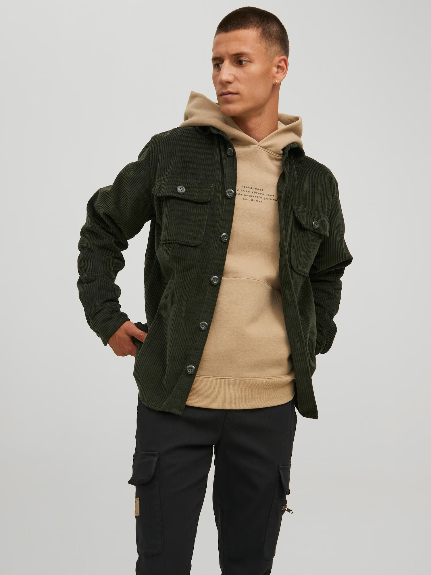 JACK & JONES Cămașă 'Darren' verde închis - Pled.ro