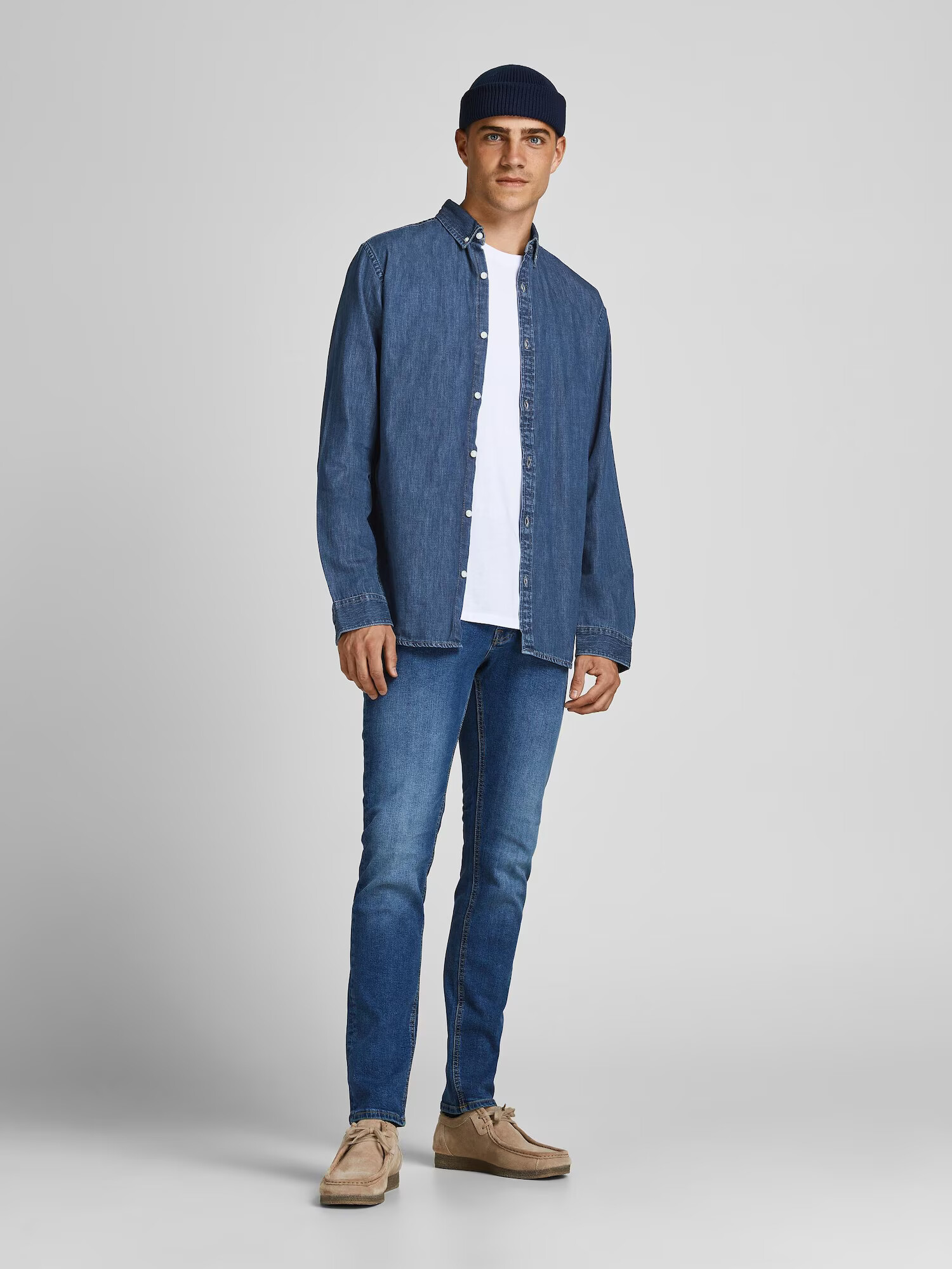 JACK & JONES Cămașă 'Felix' albastru denim - Pled.ro