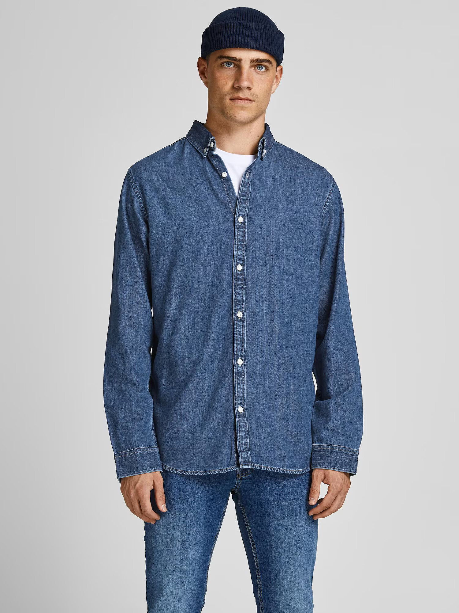 JACK & JONES Cămașă 'Felix' albastru denim - Pled.ro