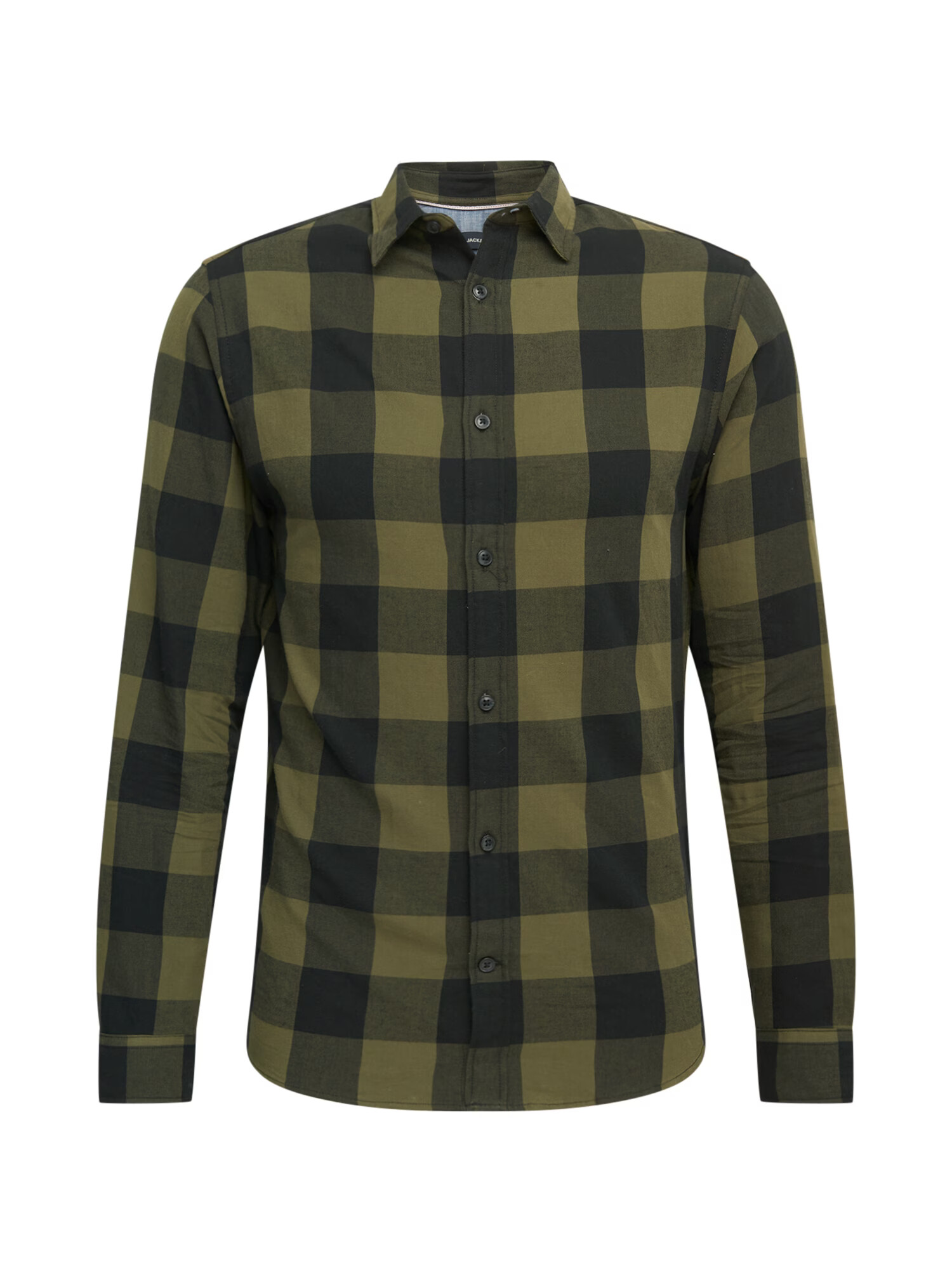 JACK & JONES Cămașă 'Gingham' oliv / negru - Pled.ro