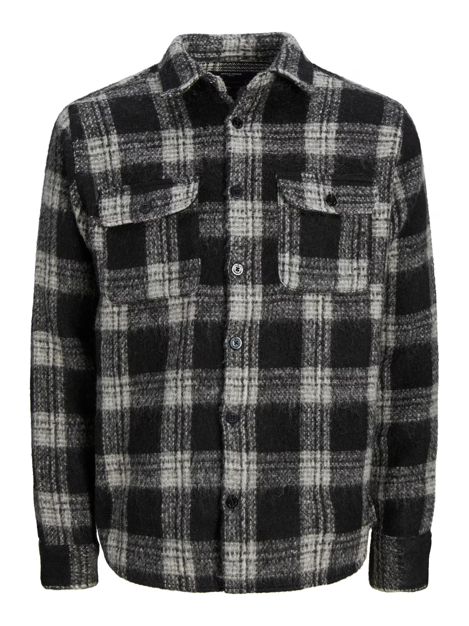 JACK & JONES Cămașă gri deschis / negru - Pled.ro