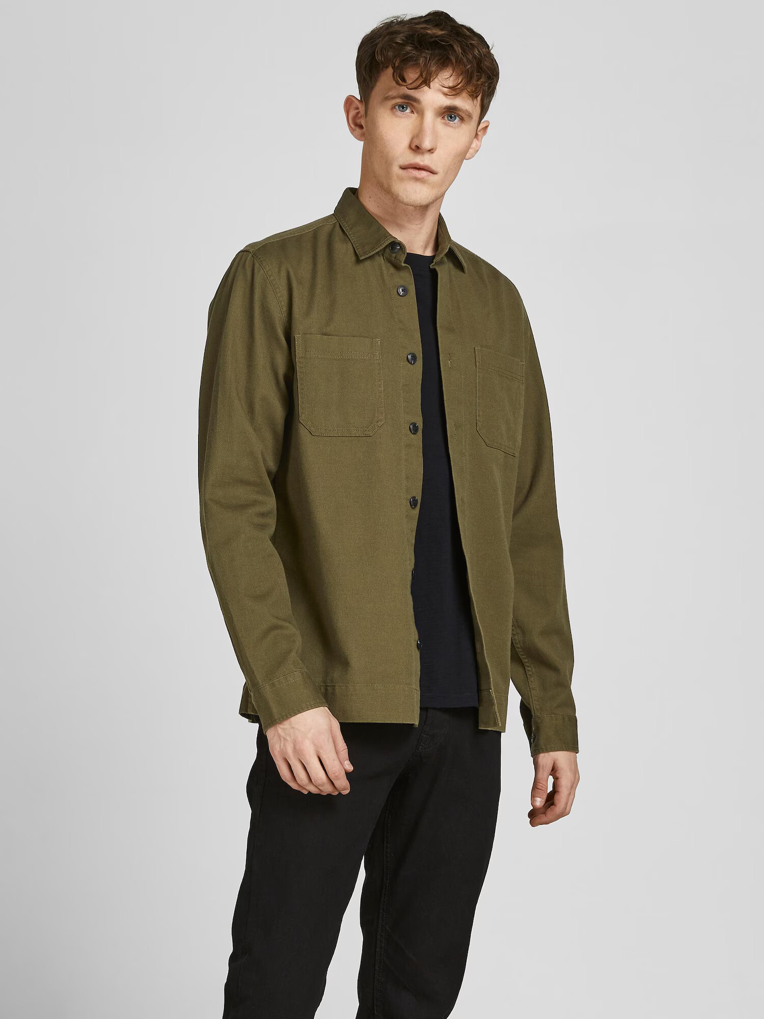 JACK & JONES Cămașă 'LOGAN' oliv - Pled.ro