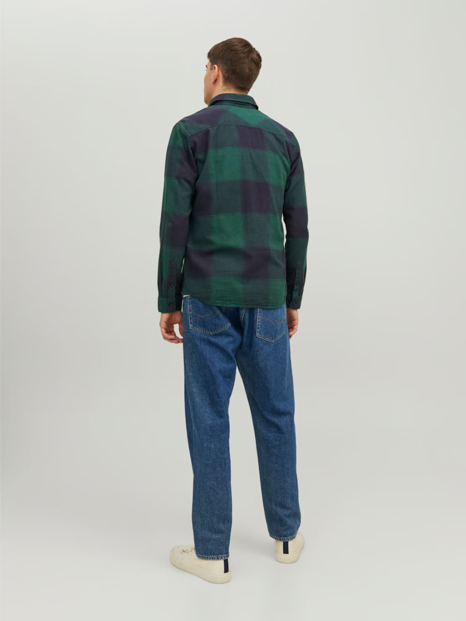 JACK & JONES Cămașă 'Owen' albastru noapte / verde - Pled.ro