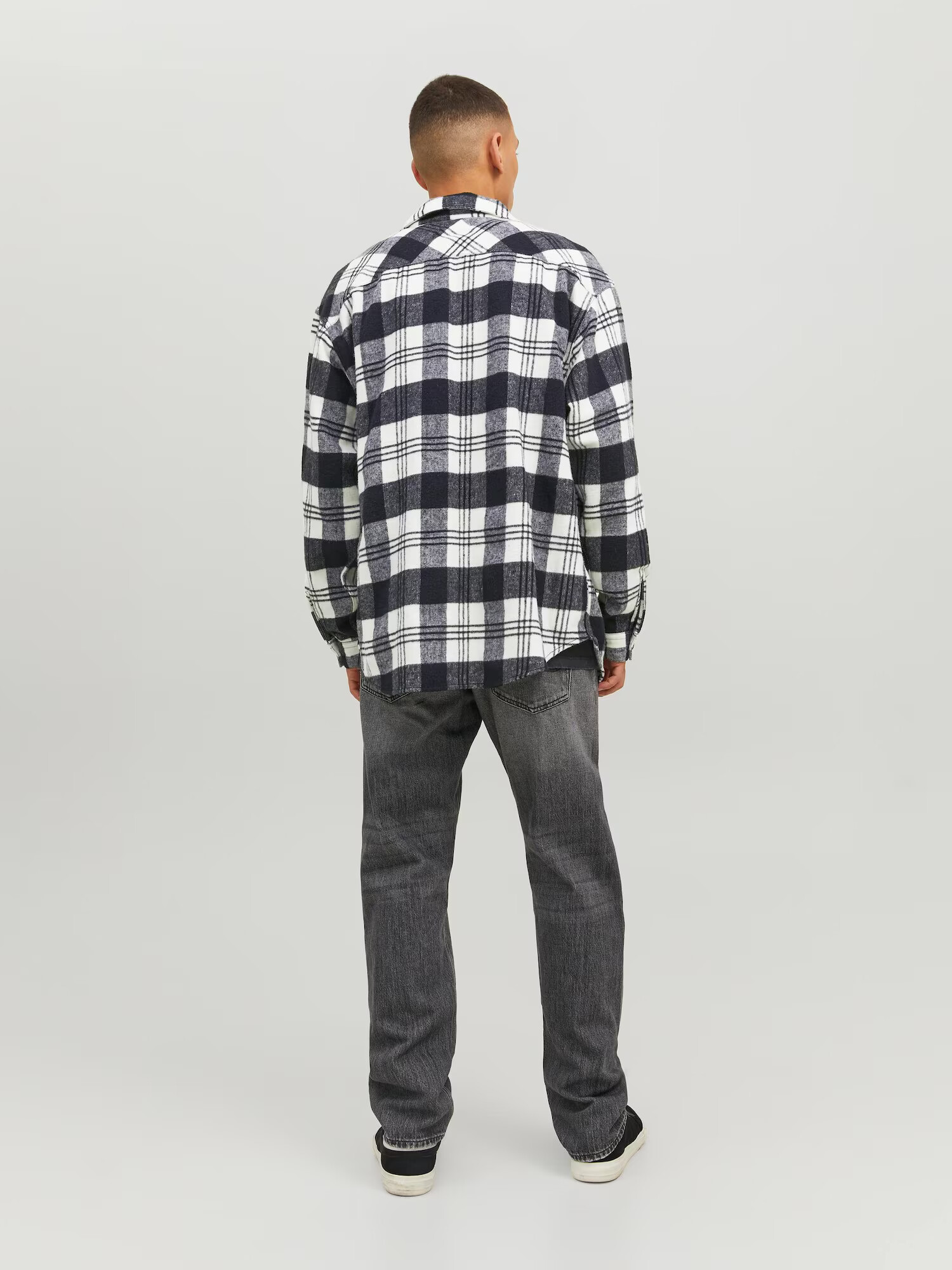 JACK & JONES Cămașă 'RICK' albastru marin / alb - Pled.ro