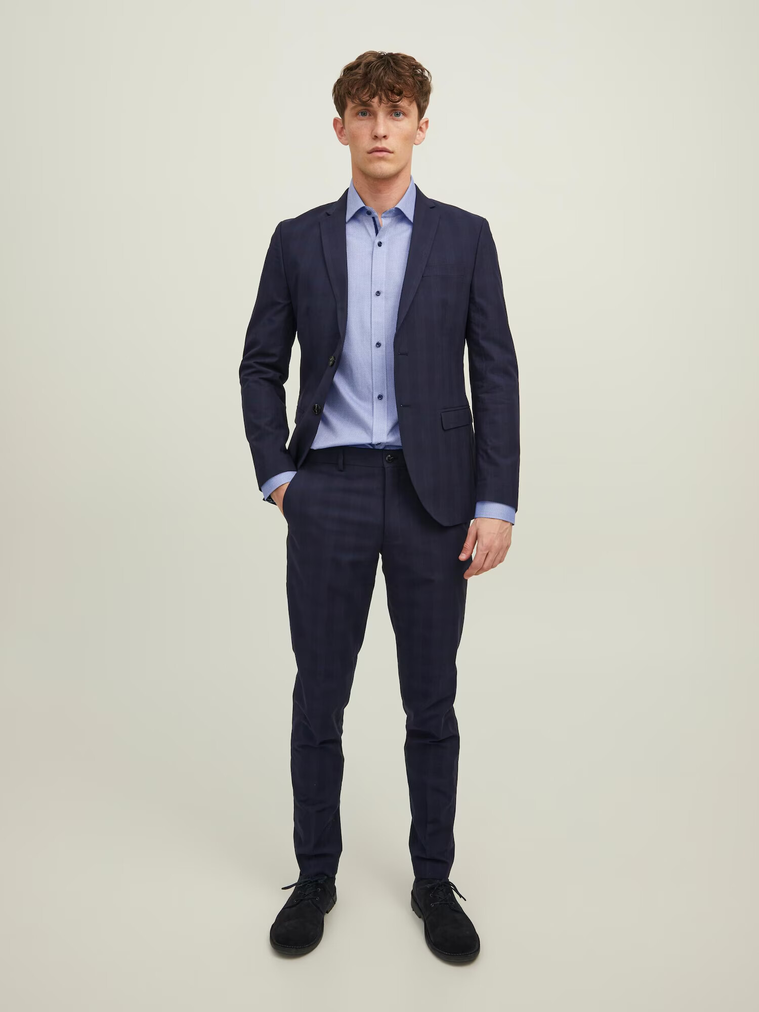 JACK & JONES Cămașă 'Royal' albastru porumbel / albastru deschis / alb - Pled.ro