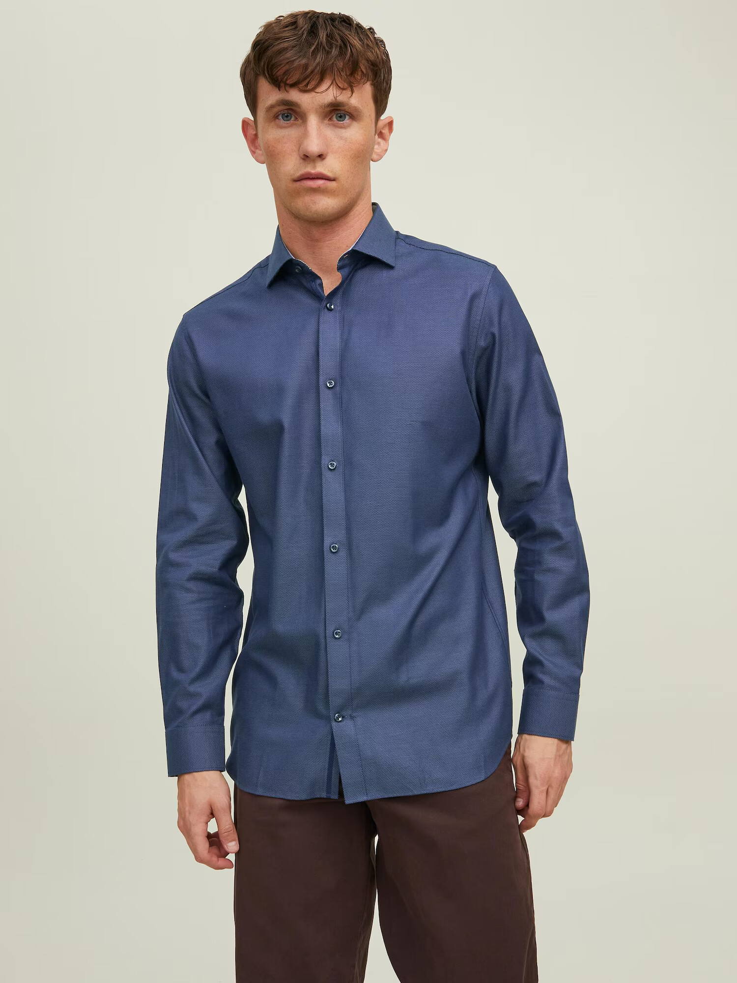 JACK & JONES Cămașă 'Royal' bleumarin / albastru deschis - Pled.ro