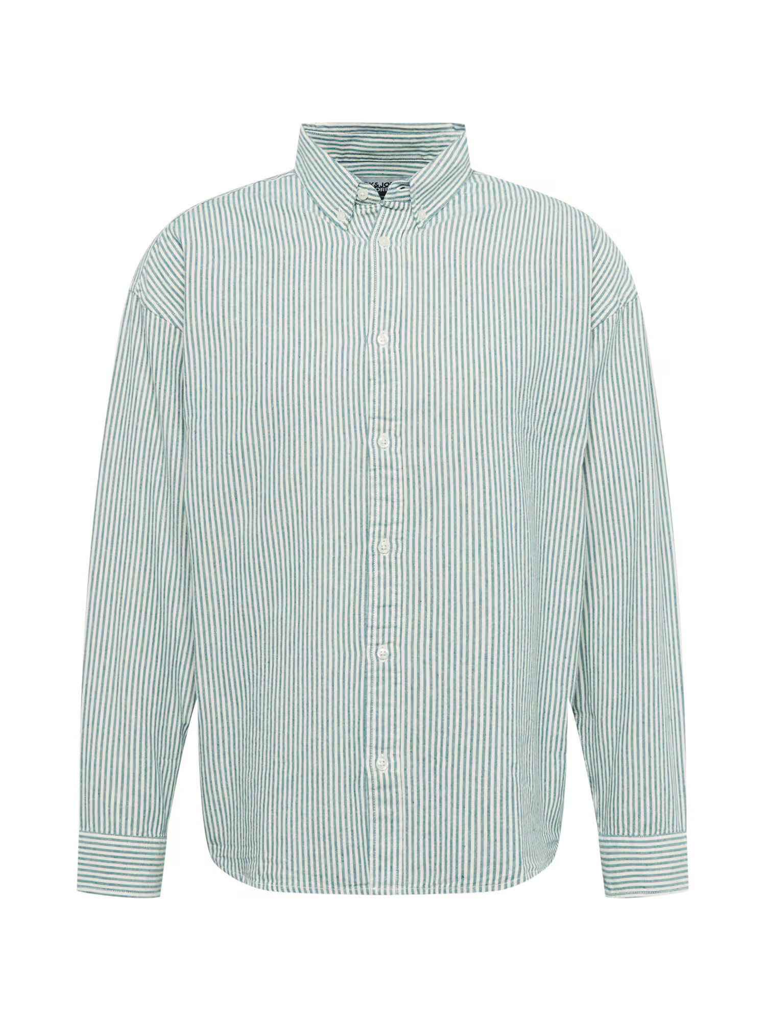 JACK & JONES Cămașă 'SPRING' verde jad / alb - Pled.ro