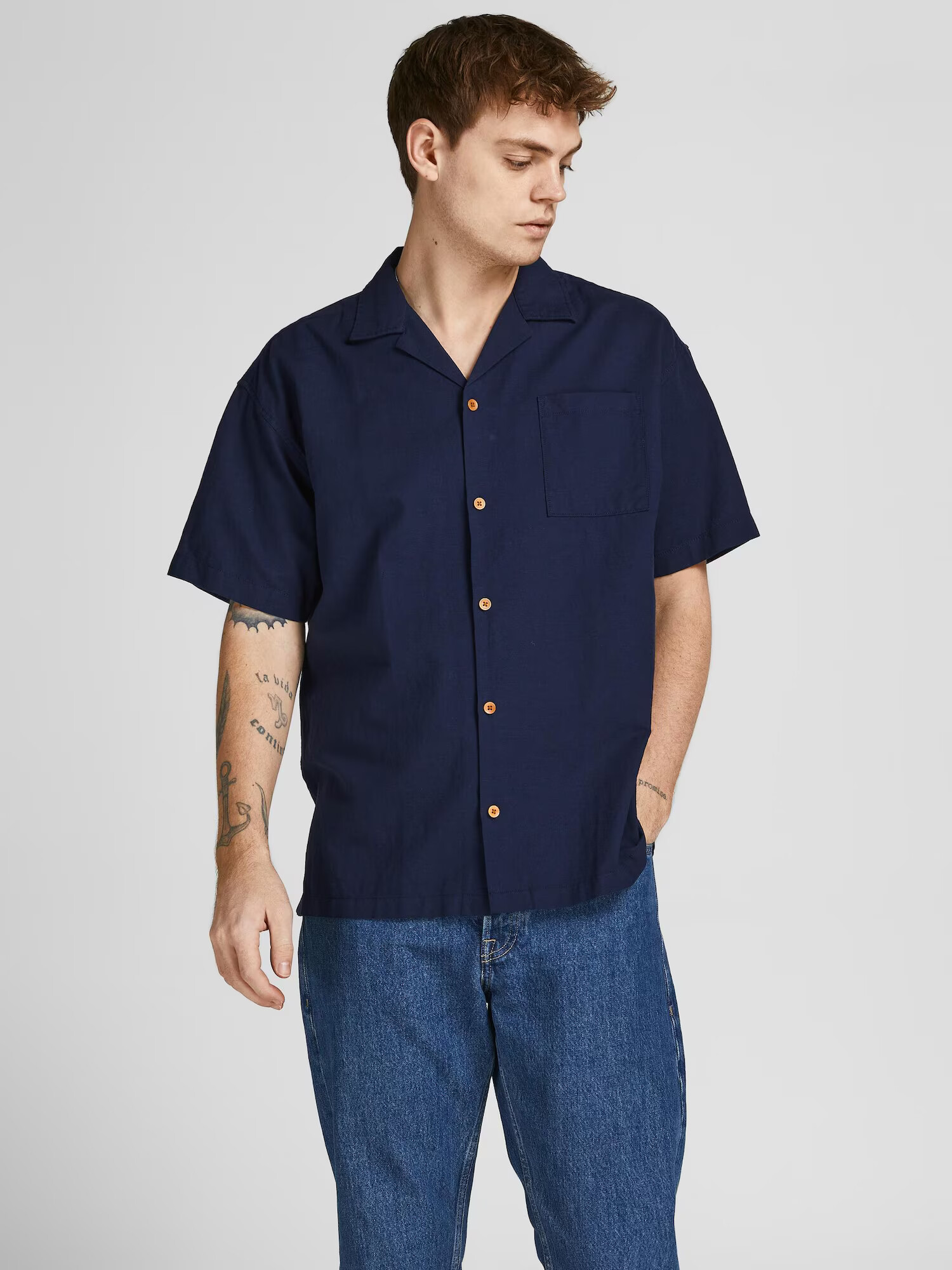 JACK & JONES Cămașă 'Summer' bleumarin - Pled.ro