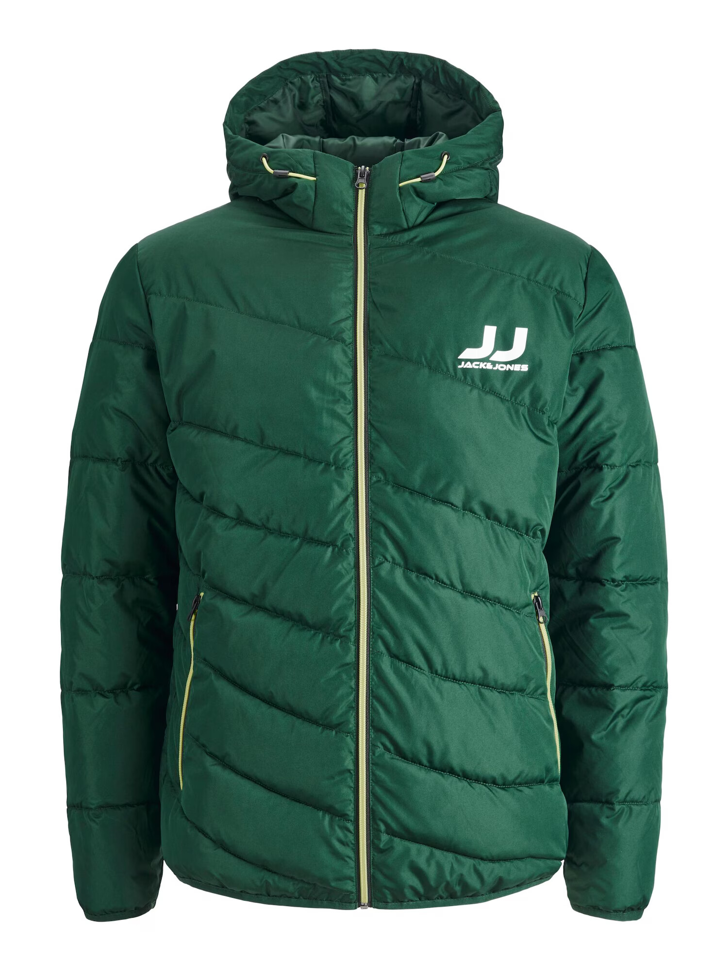 JACK & JONES Geacă de iarnă 'BOBBY' verde / alb - Pled.ro