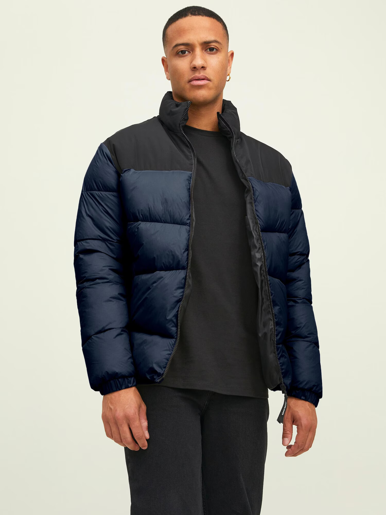 JACK & JONES Geacă de iarnă 'Chili' bleumarin / negru / alb - Pled.ro