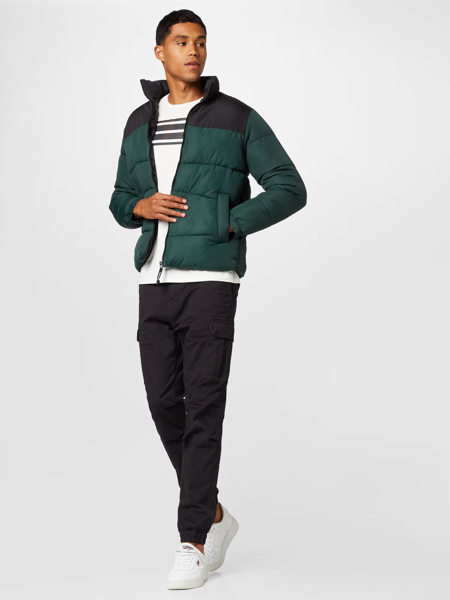 JACK & JONES Geacă de iarnă 'CHILI' verde închis / negru - Pled.ro