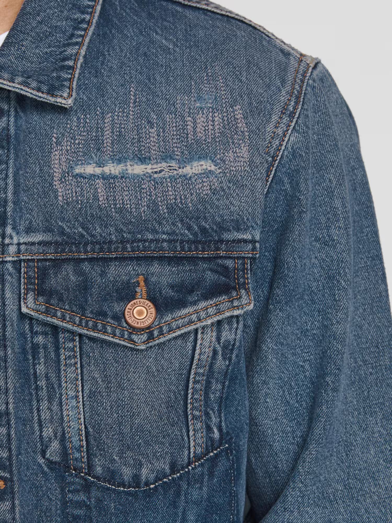 JACK & JONES Geacă de primăvară-toamnă albastru denim - Pled.ro