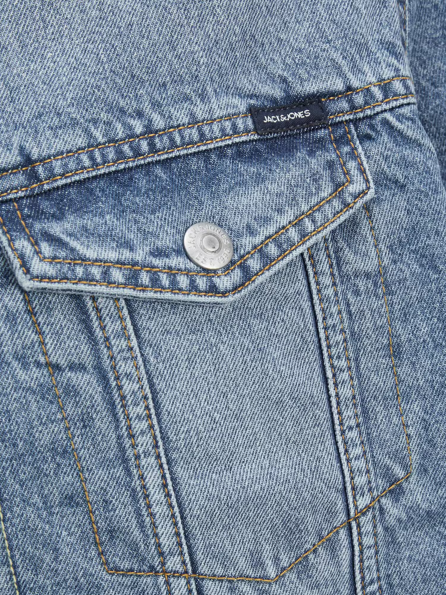 JACK & JONES Geacă de primăvară-toamnă 'Jean' albastru denim / alb lână - Pled.ro