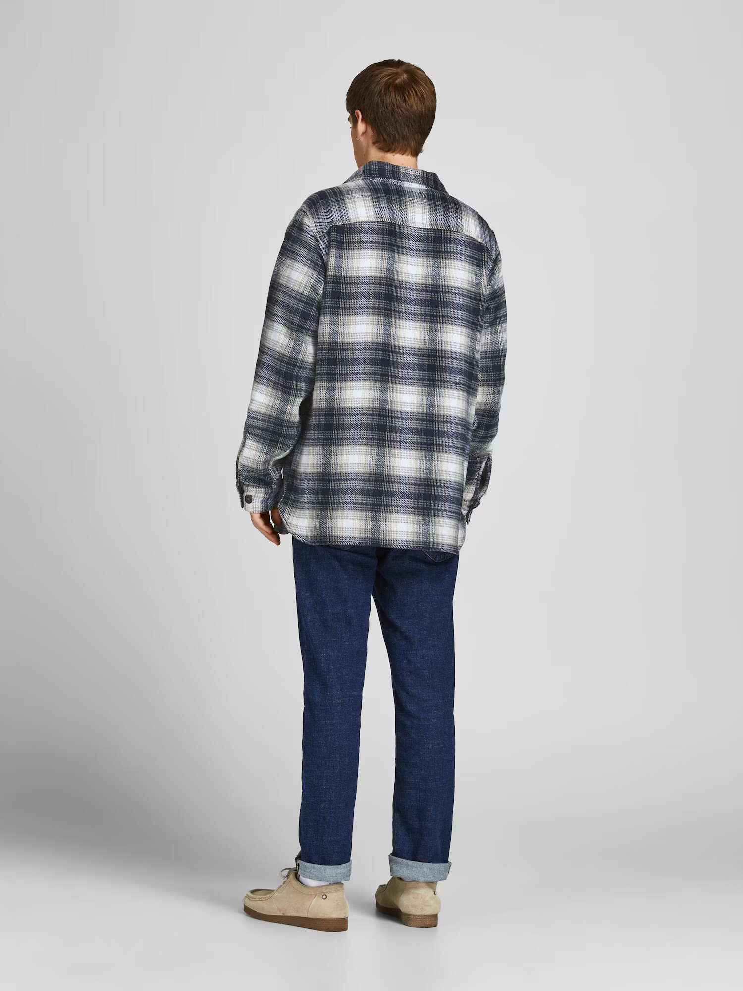 JACK & JONES Cămașă albastru noapte / gri - Pled.ro