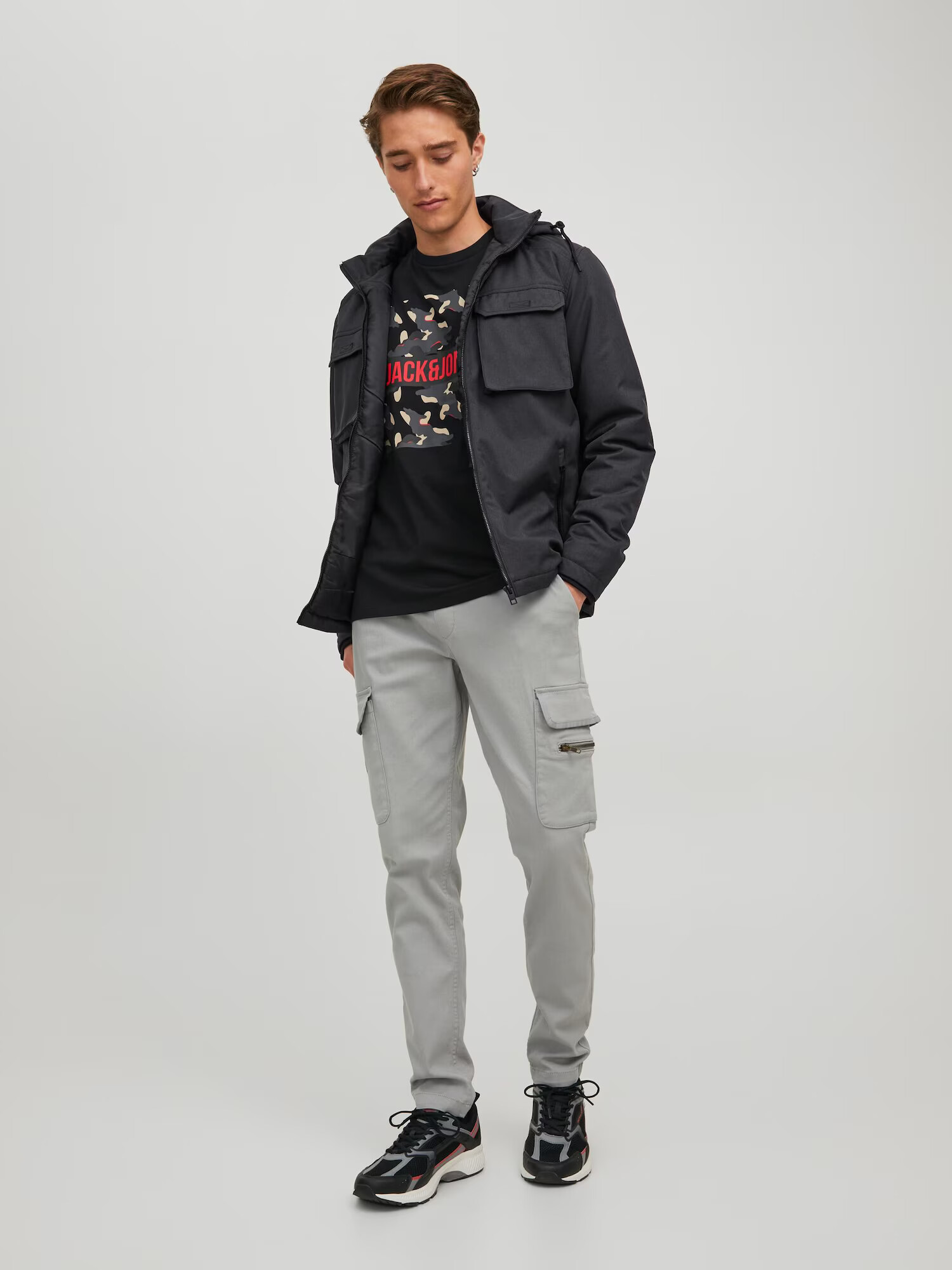 JACK & JONES Geacă de primăvară-toamnă 'AXE' negru - Pled.ro