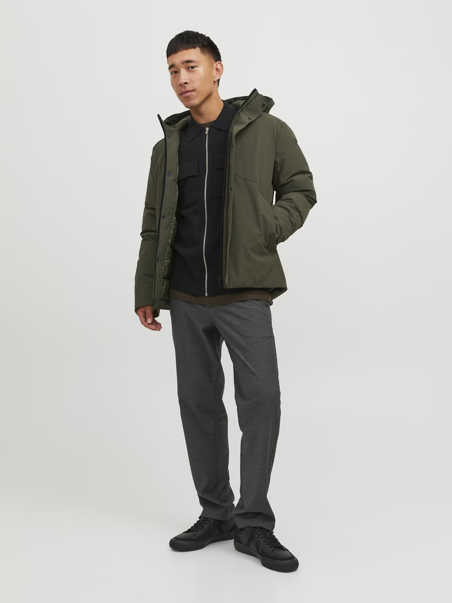 JACK & JONES Geacă de primăvară-toamnă 'BLAKEEN' verde închis - Pled.ro