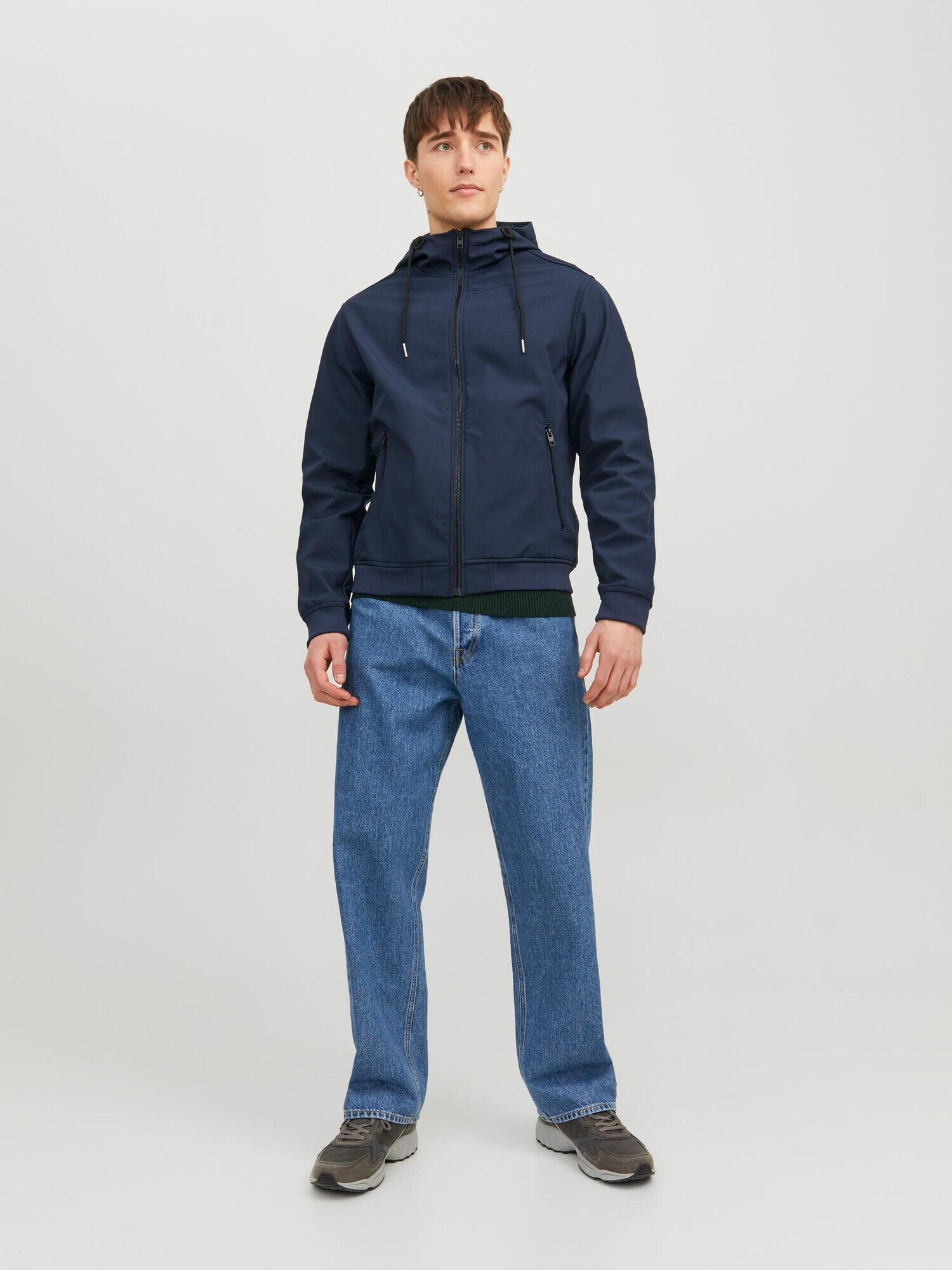 JACK & JONES Geacă de primăvară-toamnă bleumarin / negru - Pled.ro