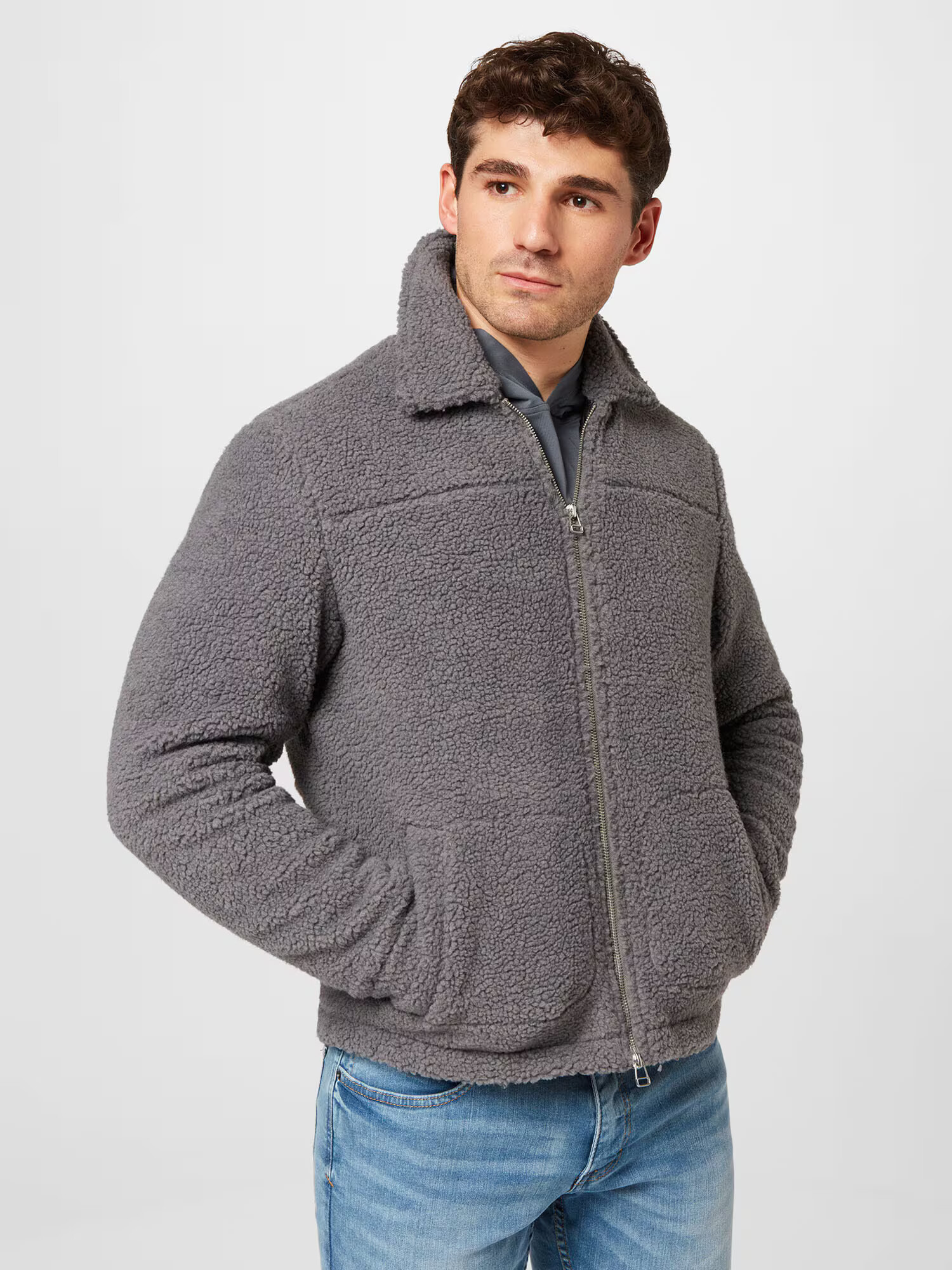 JACK & JONES Geacă de primăvară-toamnă 'BRICK' gri - Pled.ro