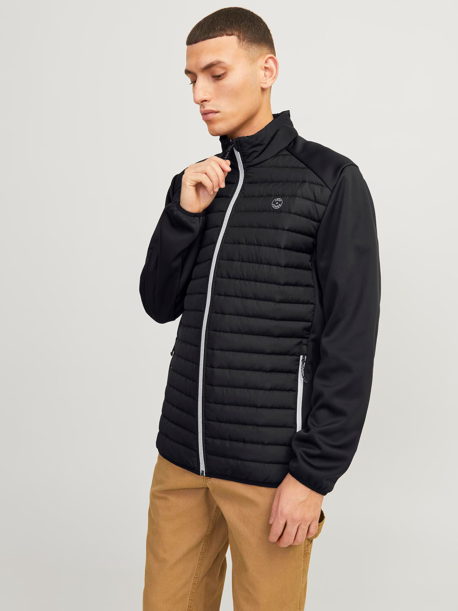 JACK & JONES Geacă de primăvară-toamnă galben / negru / alb - Pled.ro