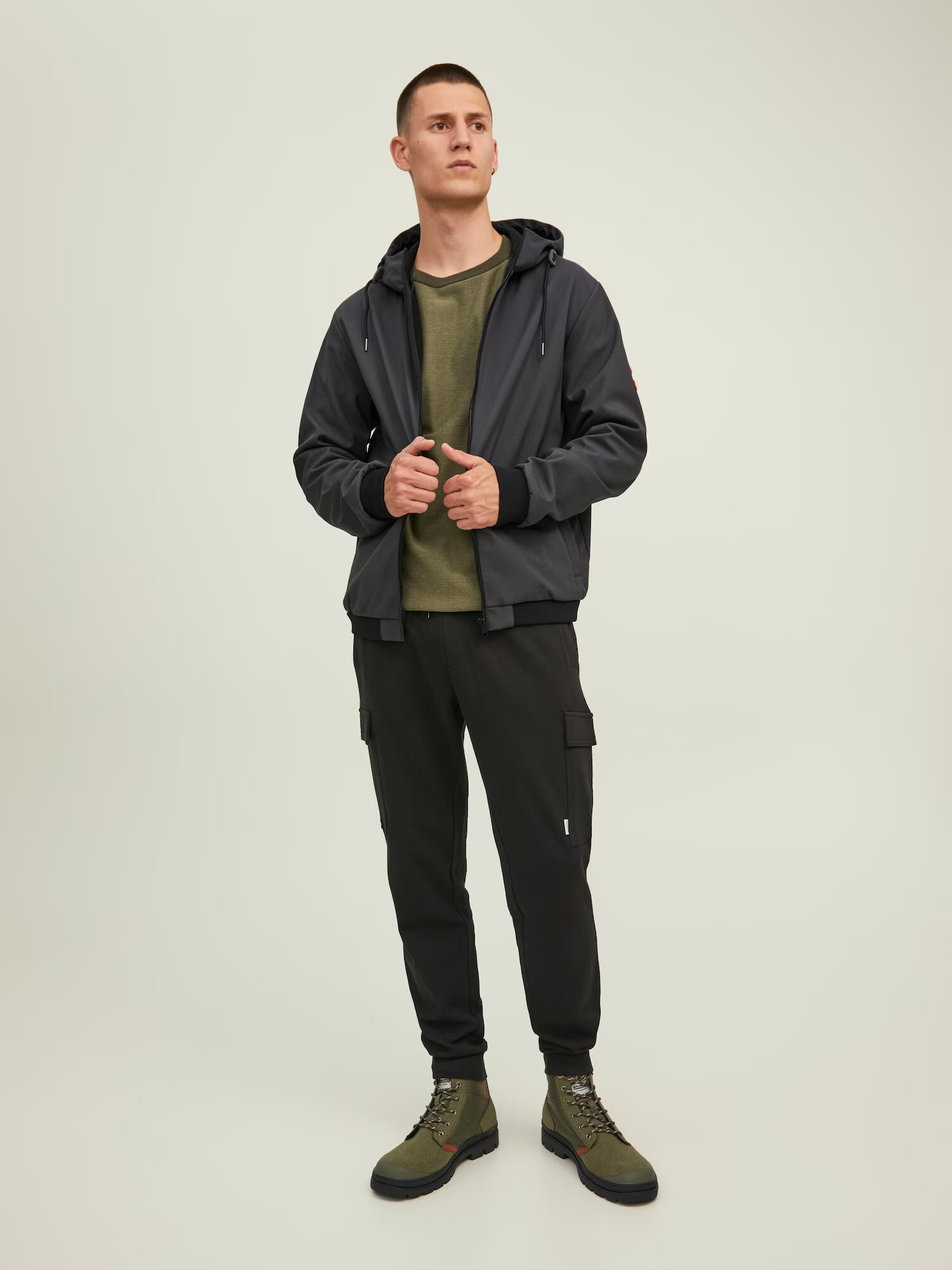 JACK & JONES Geacă de primăvară-toamnă gri metalic - Pled.ro