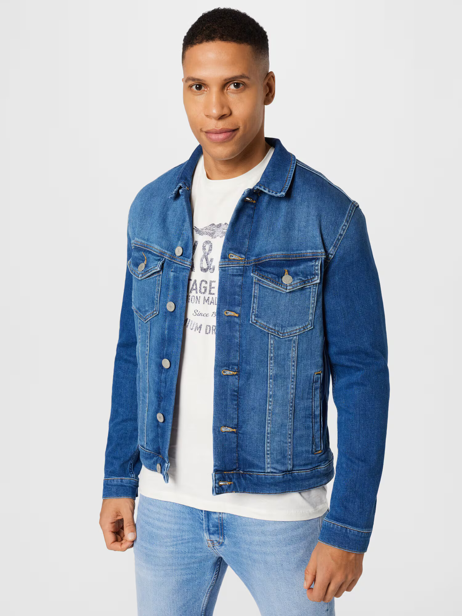 JACK & JONES Geacă de primăvară-toamnă 'Ialvin' albastru denim - Pled.ro