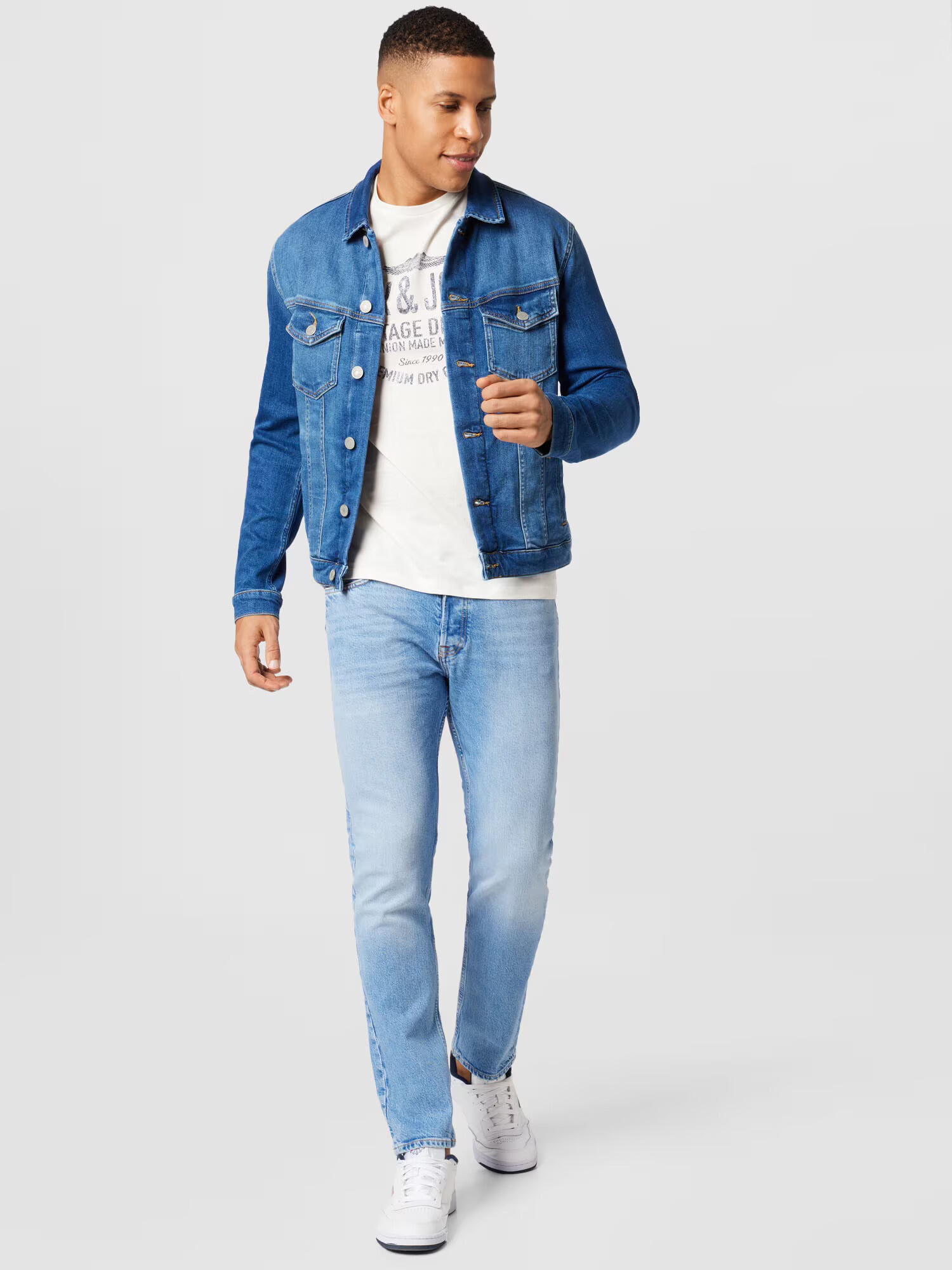 JACK & JONES Geacă de primăvară-toamnă 'Ialvin' albastru denim - Pled.ro