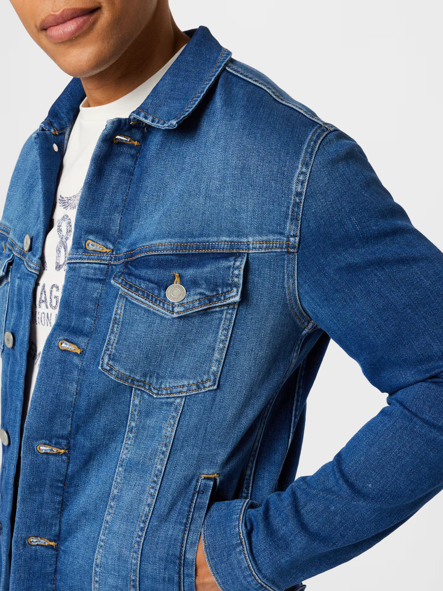 JACK & JONES Geacă de primăvară-toamnă 'Ialvin' albastru denim - Pled.ro