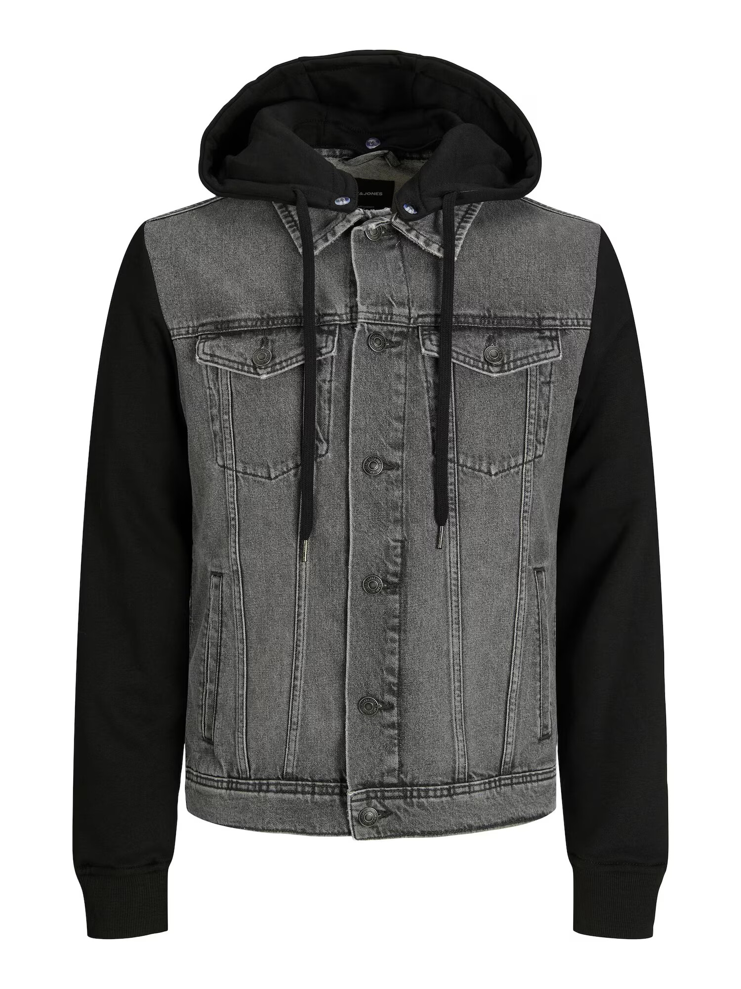 JACK & JONES Geacă de primăvară-toamnă 'JEAN' gri denim / negru - Pled.ro