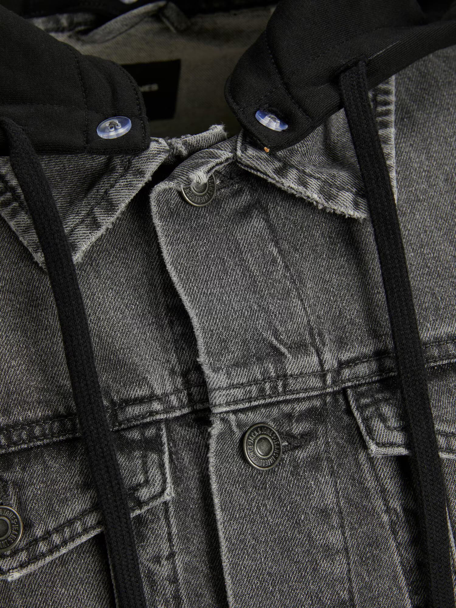 JACK & JONES Geacă de primăvară-toamnă 'JEAN' gri denim / negru - Pled.ro