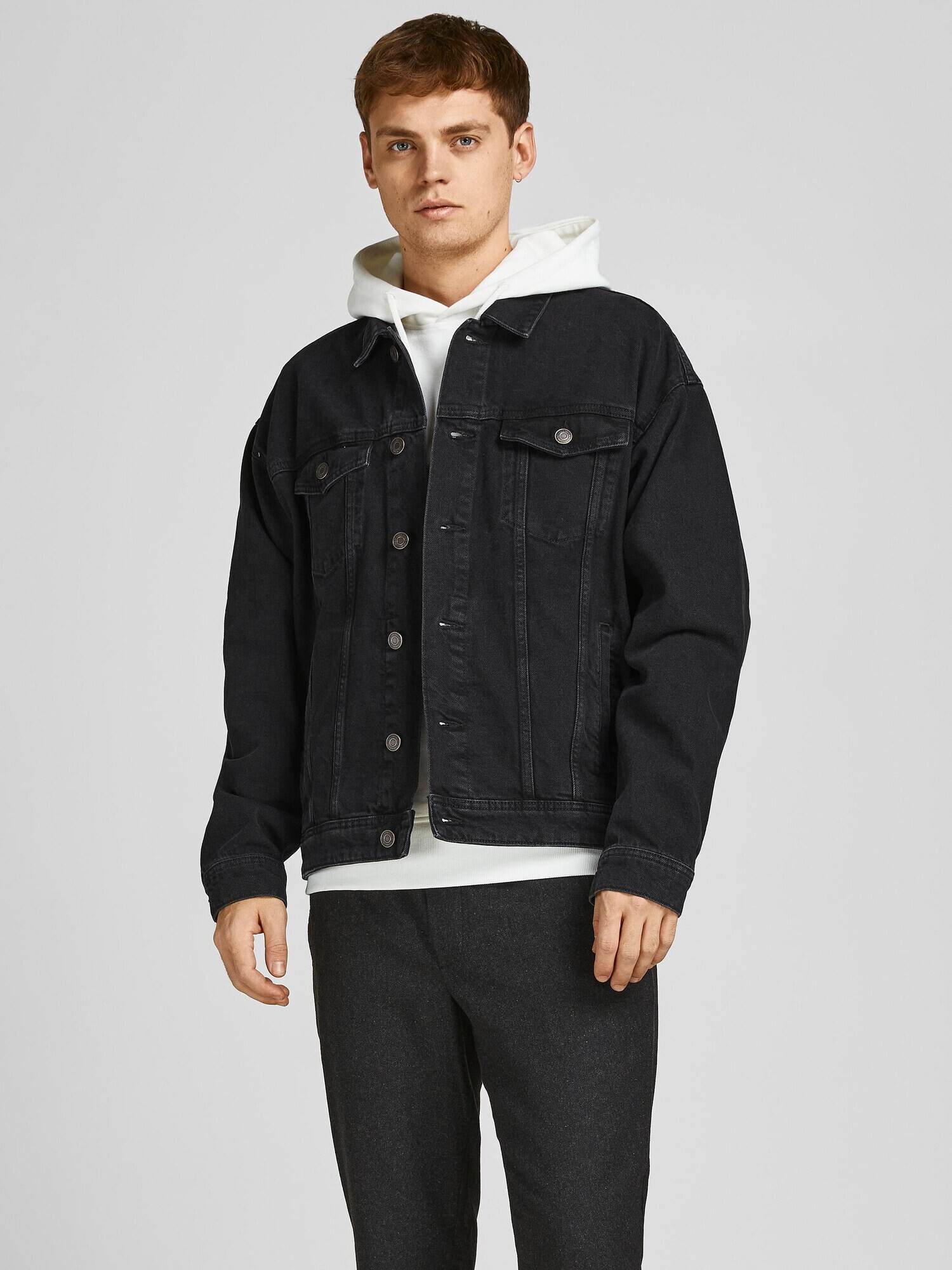 JACK & JONES Geacă de primăvară-toamnă 'Jean' negru denim - Pled.ro